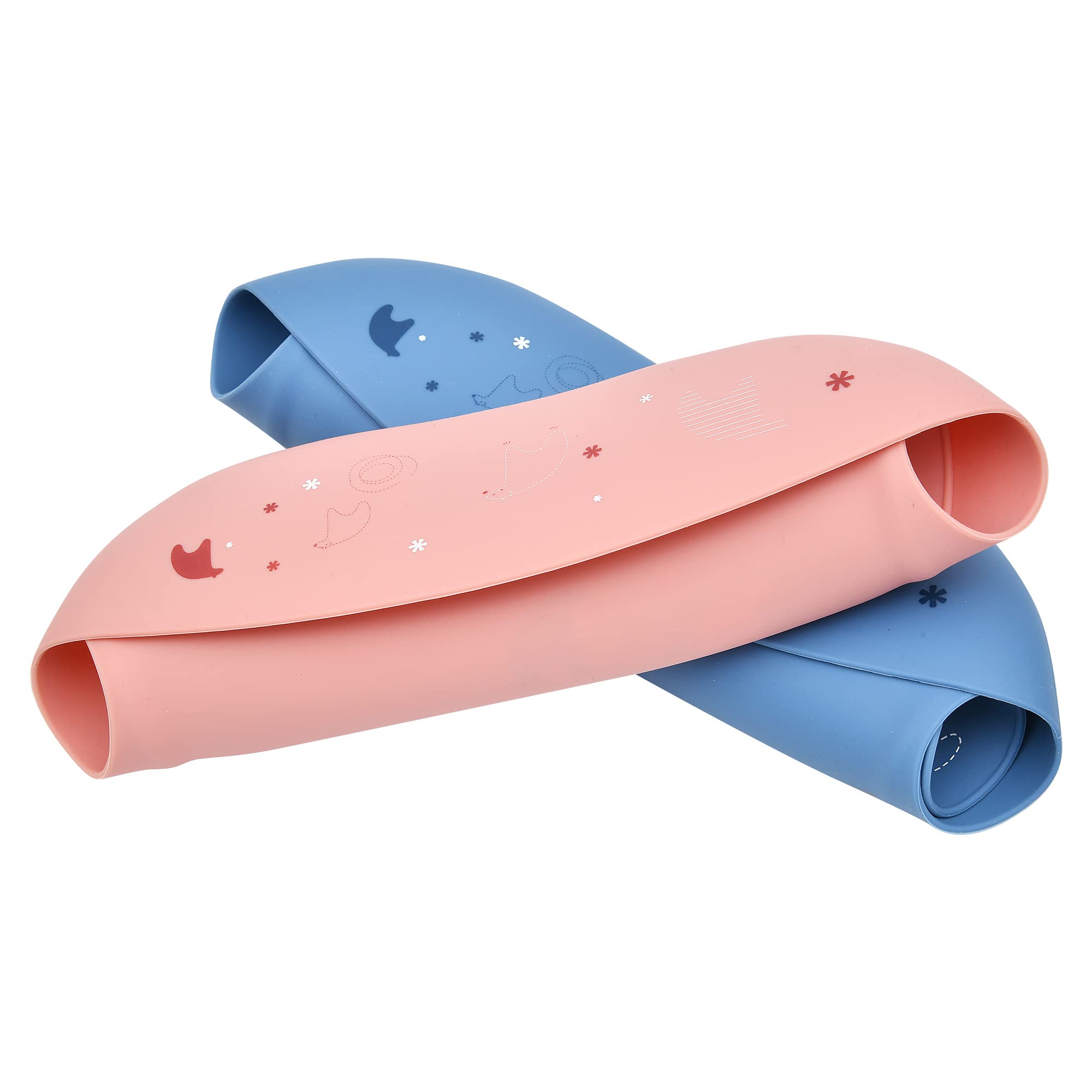 Waterproof Silicone Baby Bib - Soft, Comfortable & Easy Clean Feeding Bib for Infants & Toddlers - Quick Drying & Stain Resistant - Perfect for Mealtime, Snacks & Messy Play