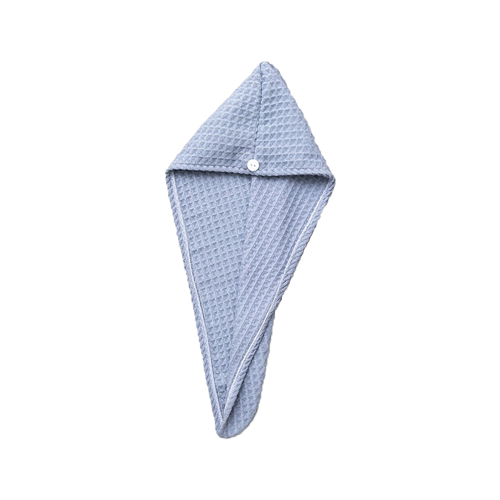 Quick-Dry Shower Cap for Hair - Super Absorbent Bath Accessory (Light Gray) for Home & Salon Use