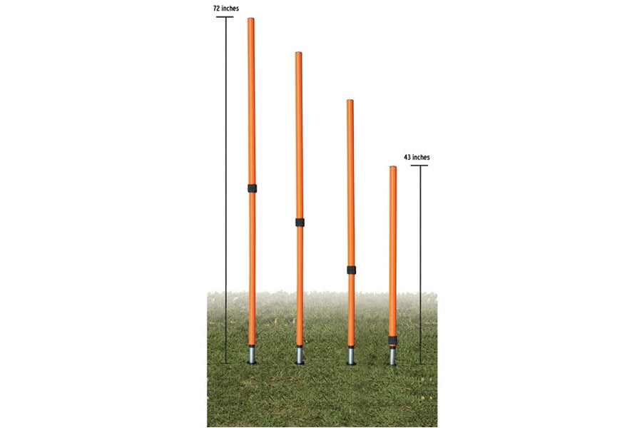 Warrior Adjustable Agility Pole Set for Soccer, Football & Speed Training - Perfect for Sports Drills, Fitness Workouts & Backyard Training