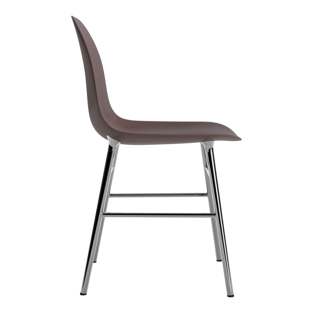 Modern Form Chair with Sturdy Metal Legs - Ergonomic Design for Home, Office & Dining Room Comfort