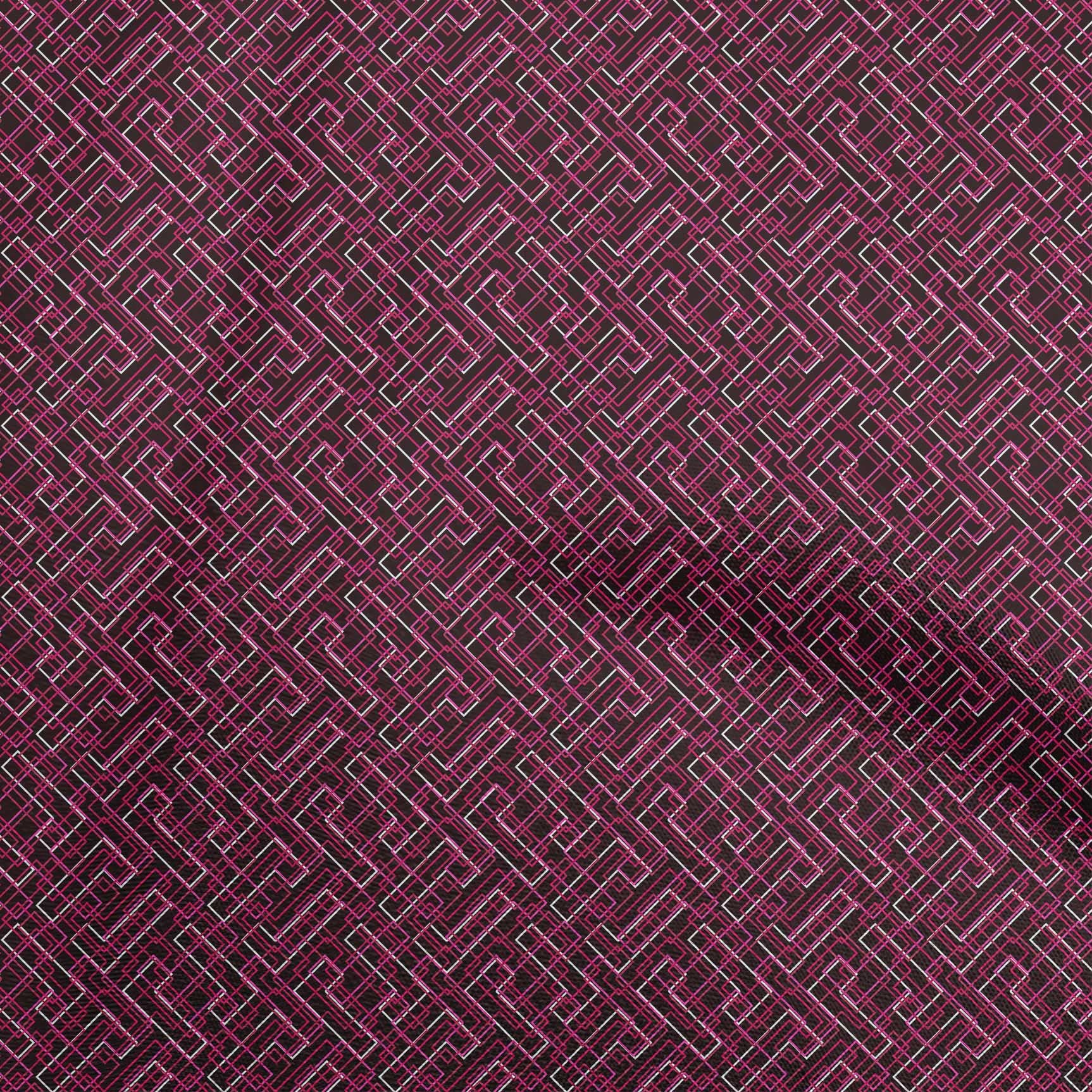 oneOone Silk Tabby Dark Magenta Fabric - 42 Inch Wide Printed Abstract Sewing Material by The Yard for DIY Clothing, Dresses, Scarves & Home Decor Projects | Premium Quality Silk Fabric for Sewing, Quilting & Crafting
