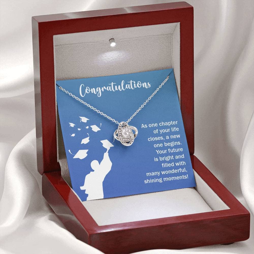 Love Knot Necklace for Graduation - Gift for Her & New Grad Jewelry - Perfect for College Graduates & Celebrations