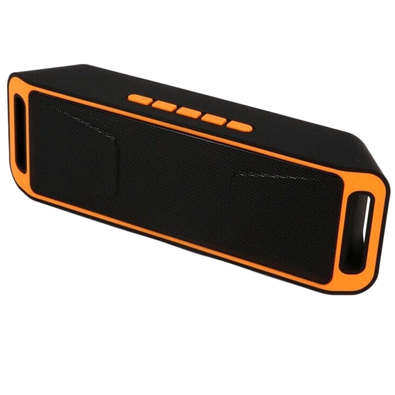 Portable Bluetooth Speaker with Dual Drivers, Wireless Outdoor Speaker for iPhone Android - High Bass Subwoofer, Waterproof for Car, Beach, Party, Travel (Orange)