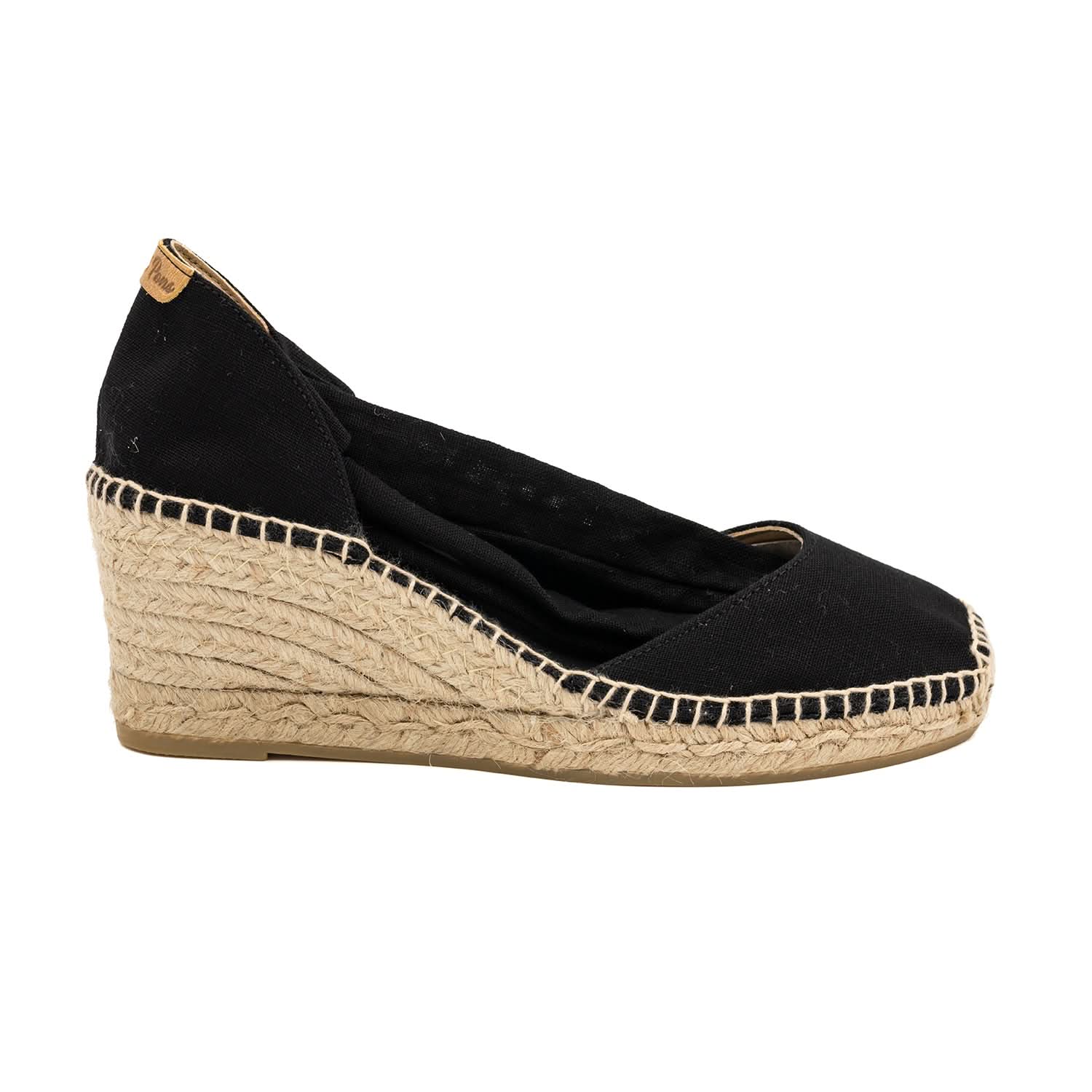 Women's Cotton Blend Wedge Espadrille Shoes with Ribbon Tie - Comfortable Summer Casual Flats for Beach, Vacation & Everyday Wear