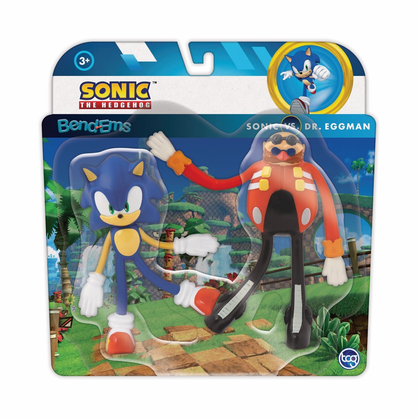 Sonic vs. Bend Ems Action Figures - Collectible Showdown Set for Kids & Fans | Perfect for Play Battles, Display & Gift Giving