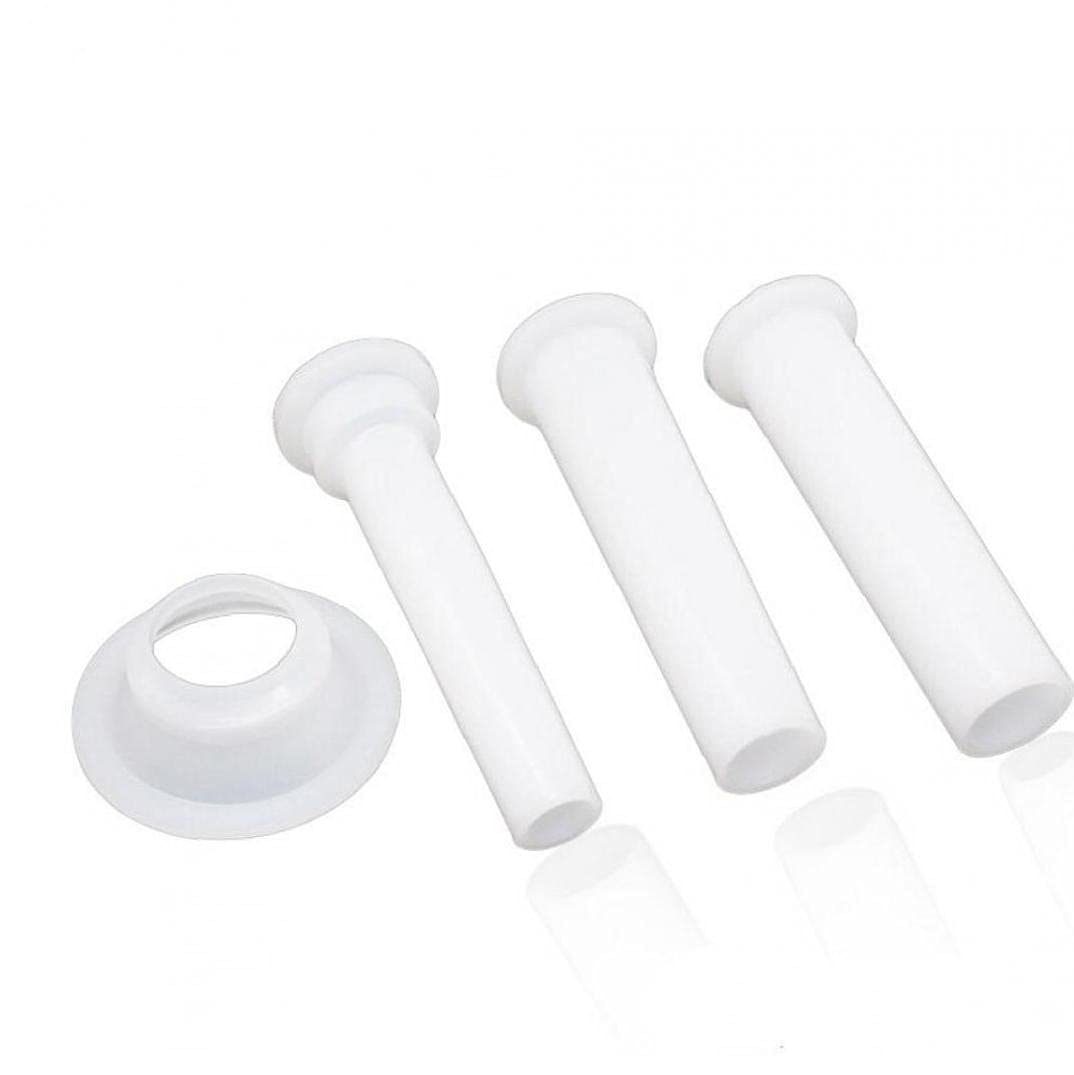 3pcs Stainless Steel Meat Grinder Sausage Stuffer Filling Tubes - Homemade Sausage Maker Kit with Base for Kitchen, BBQ, Camping & Food Prep Accessories