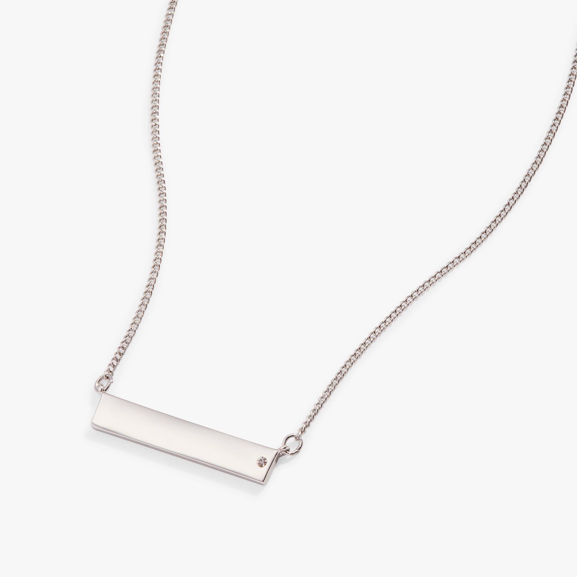 Elegant Bar Necklace with Sparkling Crystal Accent - Perfect for Date Nights, Weddings & Special Occasions