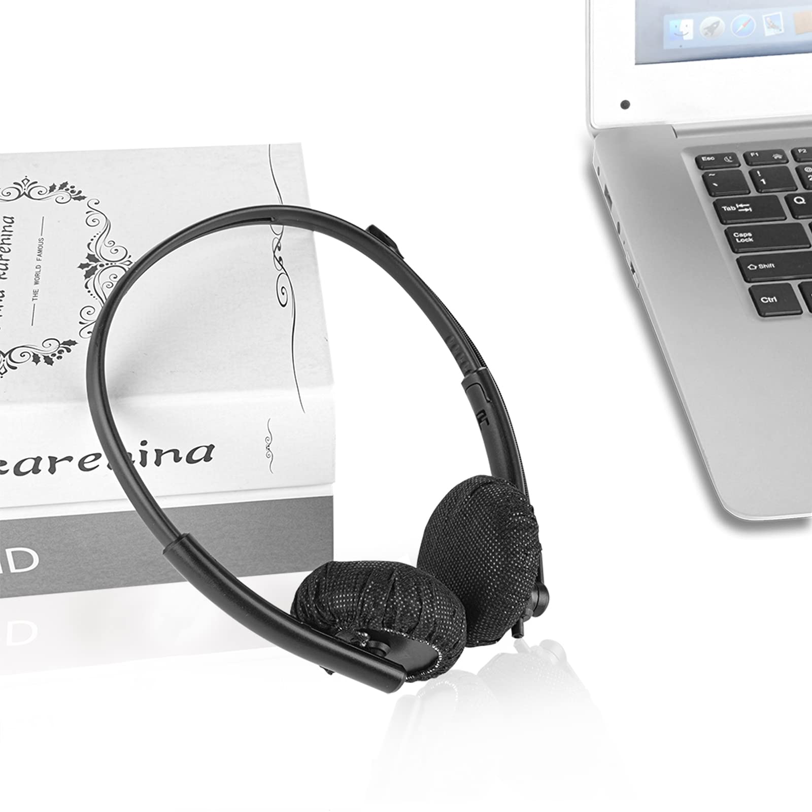 Geekria 100 Pairs Disposable Headphone Ear Covers for Small Call Center Headsets - Stretchable Sanitary Ear Pads, Hygienic Earcup Protectors (XS/Black) - Perfect for Call Centers, Offices & Shared Workspaces