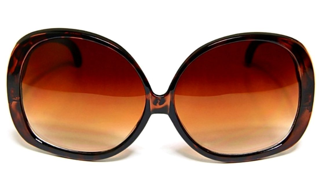Stylish Brown Gradient Oversized Sunglasses for Women - Tortoise Shell Frame, X-Large Size | Perfect for Beach, Driving & Summer Fashion