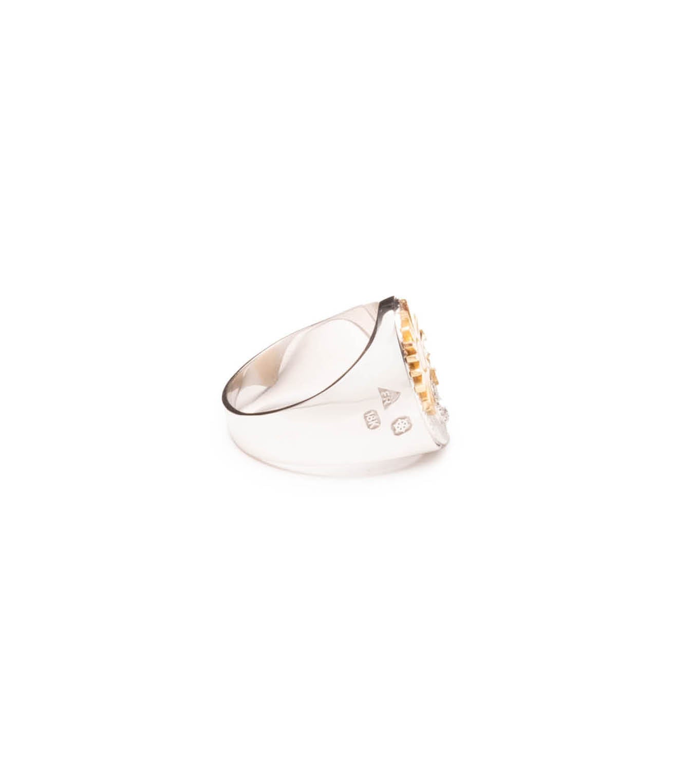 Big Daddy Signet Ring in White Gold - Men's Luxury Signet Ring for Formal Events, Weddings & Gifting | Premium 925 Sterling Silver Jewelry with Elegant Design