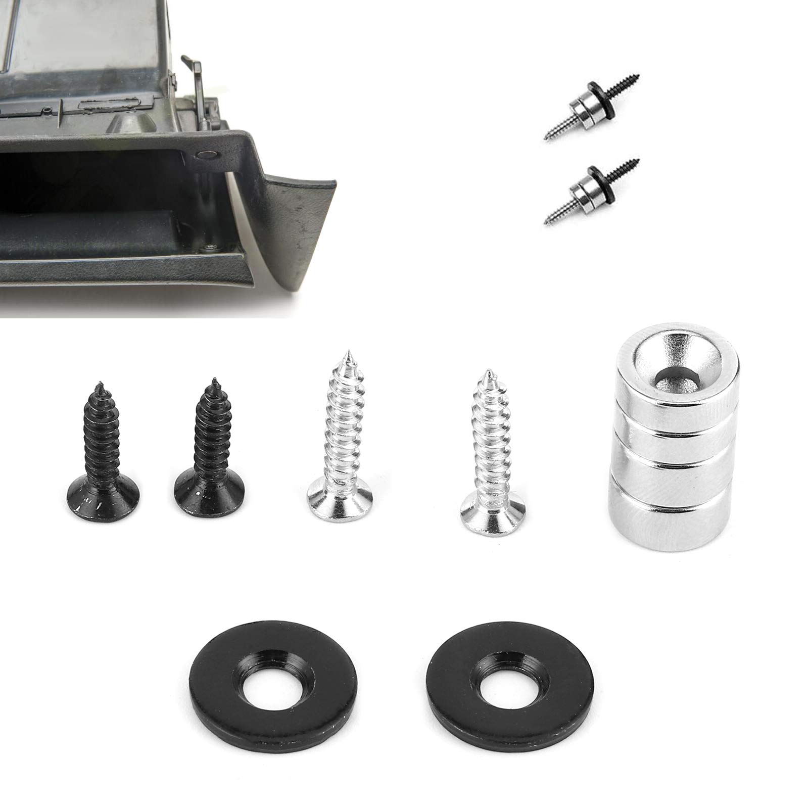 MK4 1J Glove Box Magnet Repair Kit - Metal Glove Box Lid Latch Fixing Tool for Volkswagen New Beetle & Audi A4 1J | Car Interior Accessory Repair Solution | Perfect for DIY Auto Maintenance & Glove Box Hinge Restoration