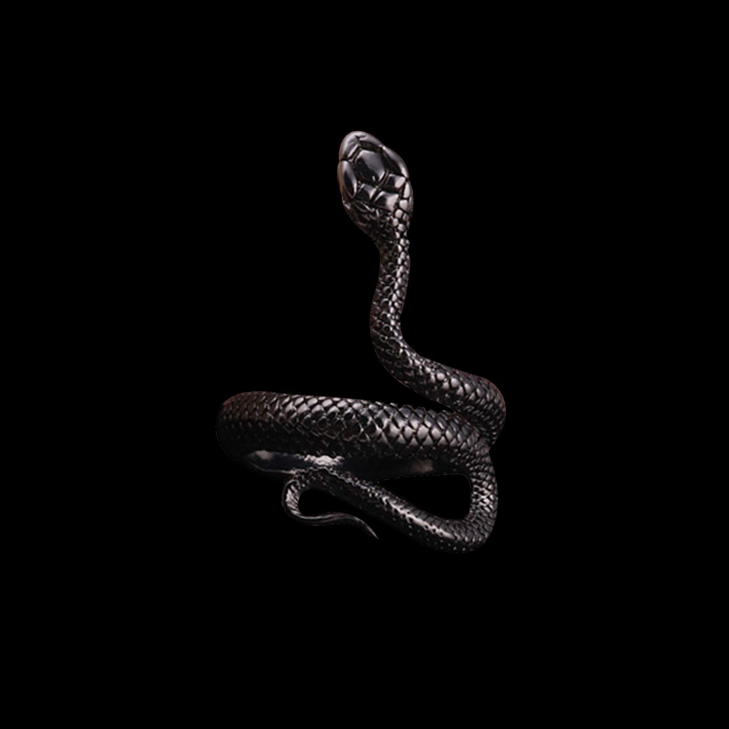 HIIXHC Adjustable Snake Rings for Women & Men - Vintage Animal Jewelry, Fashion Statement Rings - Perfect for Halloween, Gothic Style, and Boho Outfits