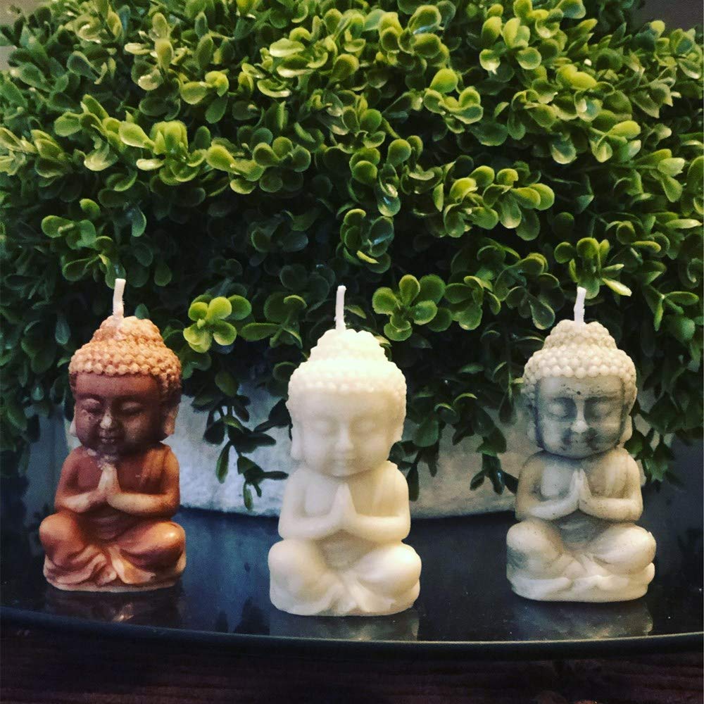 3D Bronze Buddha Silicone Mold for Candles, Soap, Polymer Clay, Cold Porcelain & Resin Crafts - Perfect for DIY Home Decor, Meditation Spaces & Gift Making