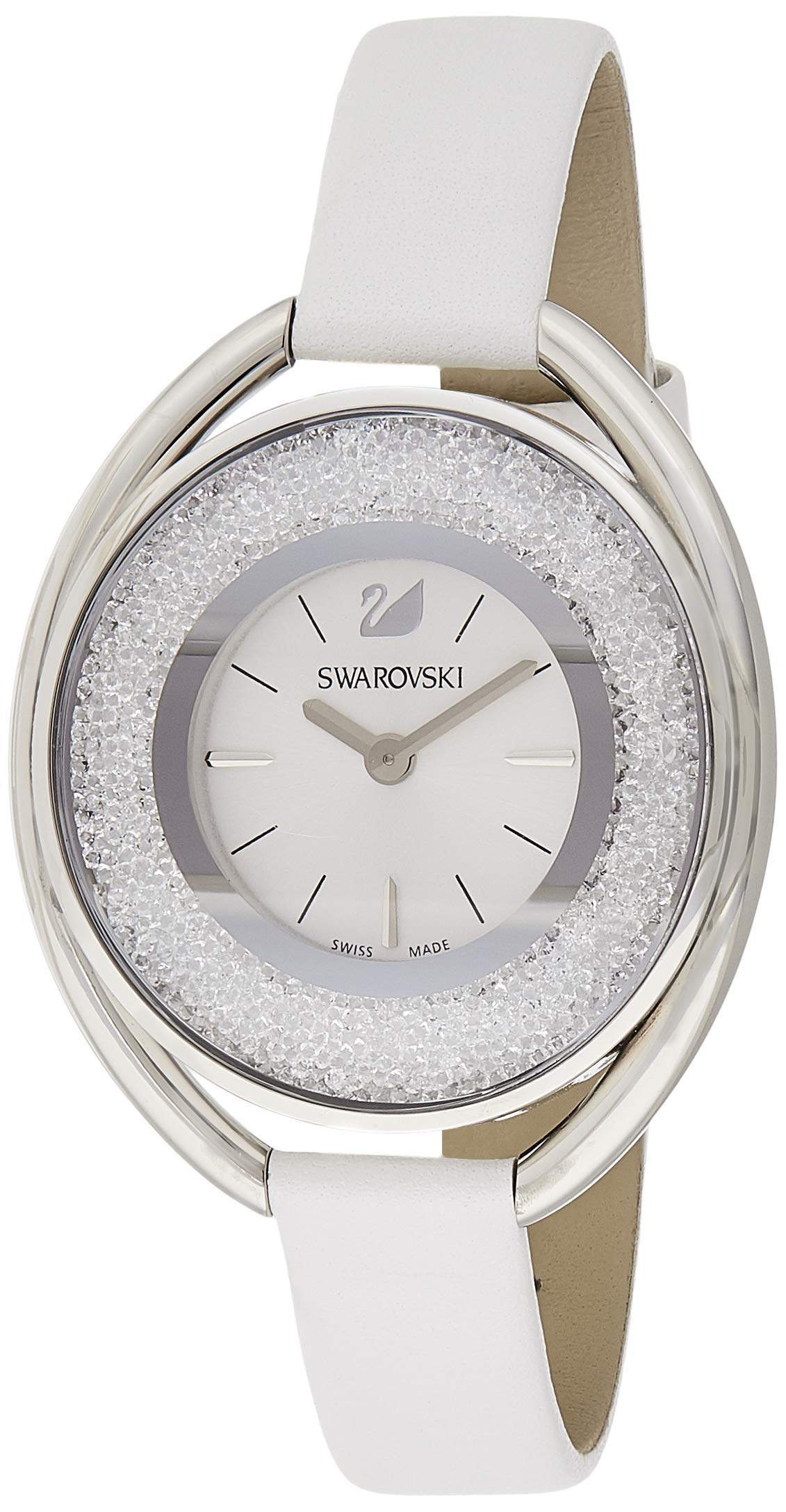 Swarovski Crystalline Oval White Ladies Watch 5158548 - Elegant Crystal Watch for Women, Perfect for Formal Events, Weddings & Evening Occasions