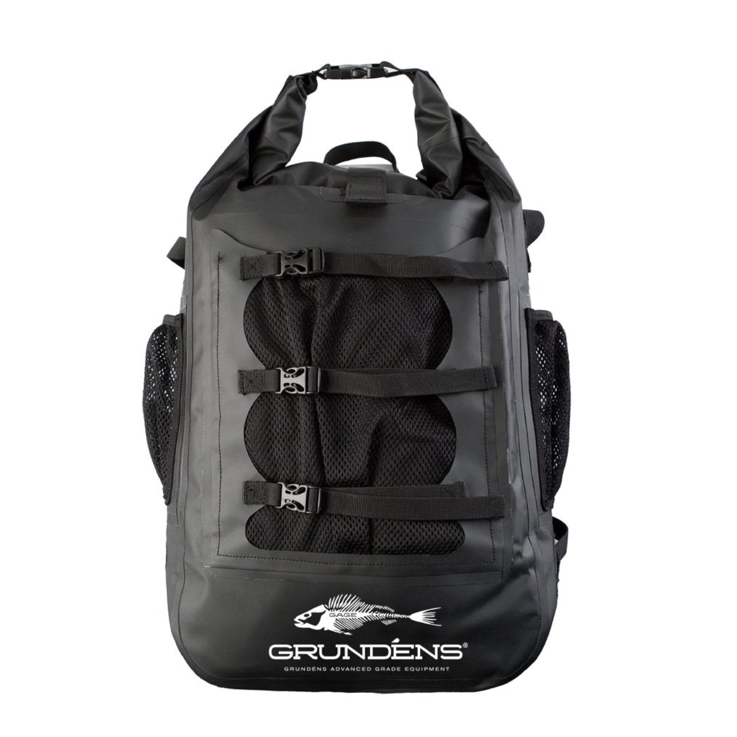 Grundens Gage Tech Rum Runner Backpack - Waterproof Fishing Backpack for Men & Women, Large Black, Durable Outdoor Gear for Hiking, Camping & Boat Trips