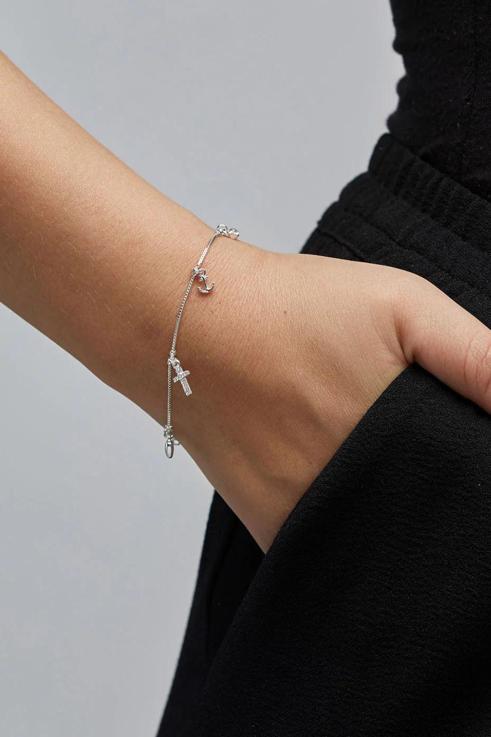 Anet Silver Plated EOL Bracelet for Women - Elegant Adjustable Bangle for Everyday Wear, Gifts & Special Occasions