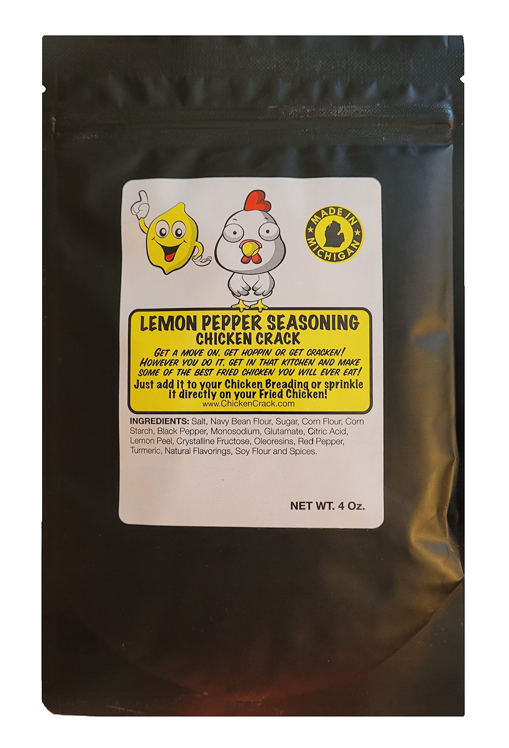 ChickenCrack Lemon Pepper Seasoning - 4 Ounce (Pack of 3) | Premium Chicken & Meat Rub | Perfect for Grilling, Roasting & BBQ