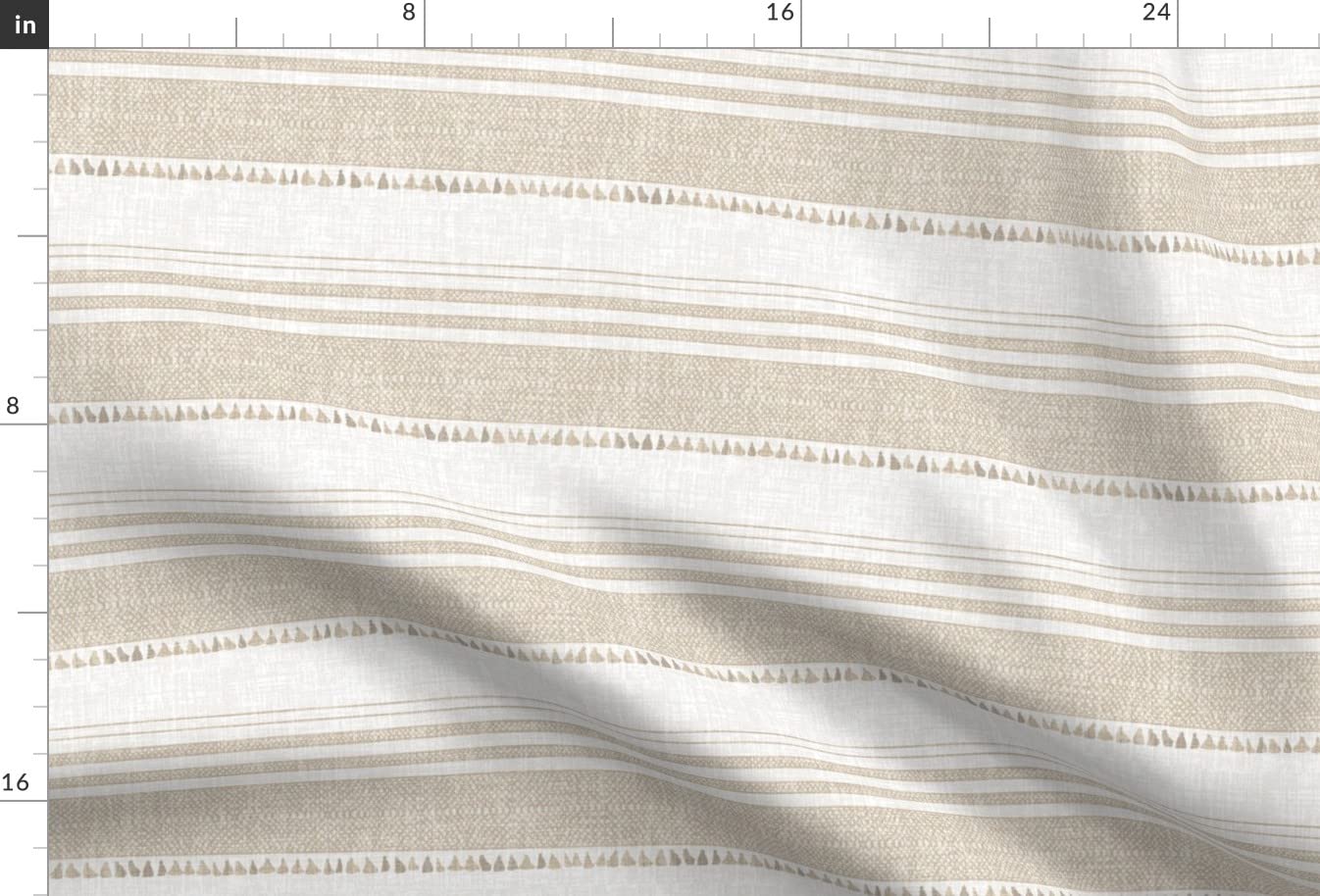 French Charcoal Stripe Print Upholstery Velvet Fabric by The Yard - Farmhouse Boho Beige for Home Decor, Apparel & DIY Projects | Spoonflower Premium Fabric for Curtains, Pillows & Furniture