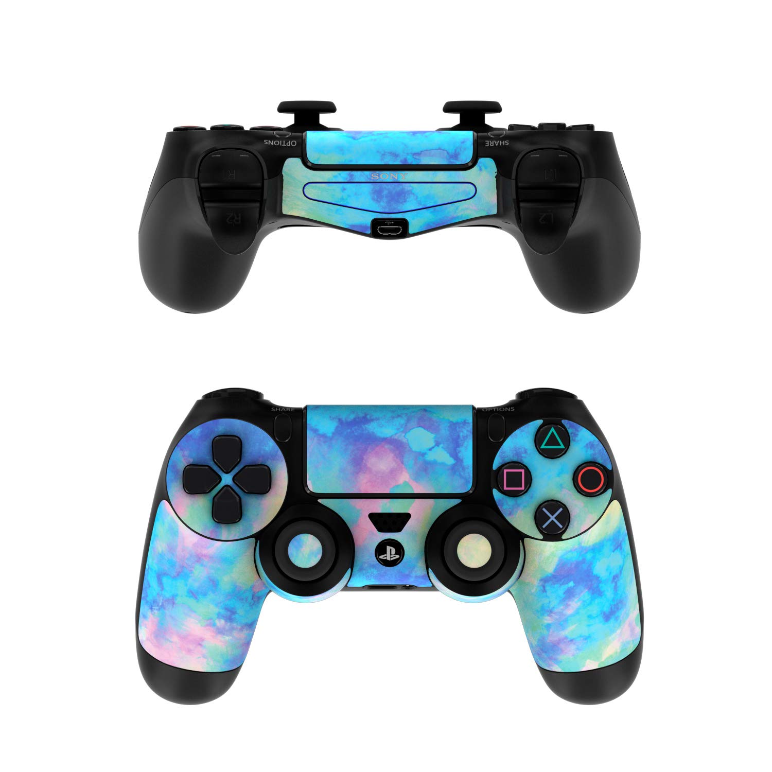 Electrify Ice Blue PS4 Controller Skin Sticker Decal Wrap - Protective Cover for Sony PlayStation 4 Gamepad (Controller Not Included) - Perfect for Gaming, Customization & Protection