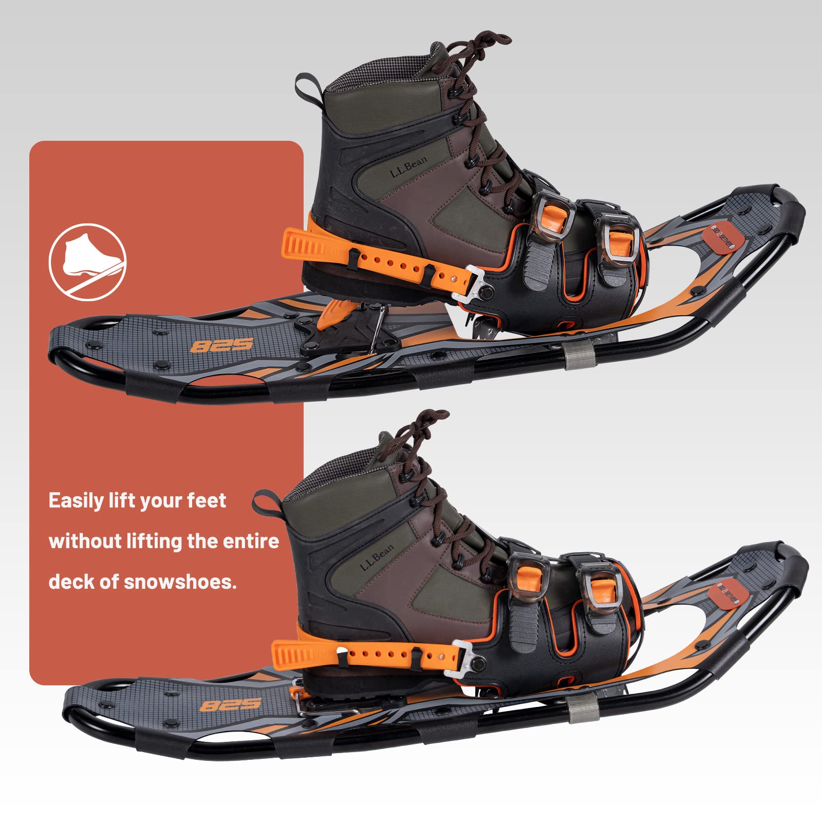 G2 21/25/30/36 Inch Lightweight Snowshoes for Adults - EVA Padded Ratchet Bindings, Heel Lift, Flexible Pivot Bar & Durable Back Strap - Includes Trekking Poles, Carrying Bag & Snow Baskets (6 Colors) - Perfect for Hiking, Backpacking & Winter Outdoor Adventures