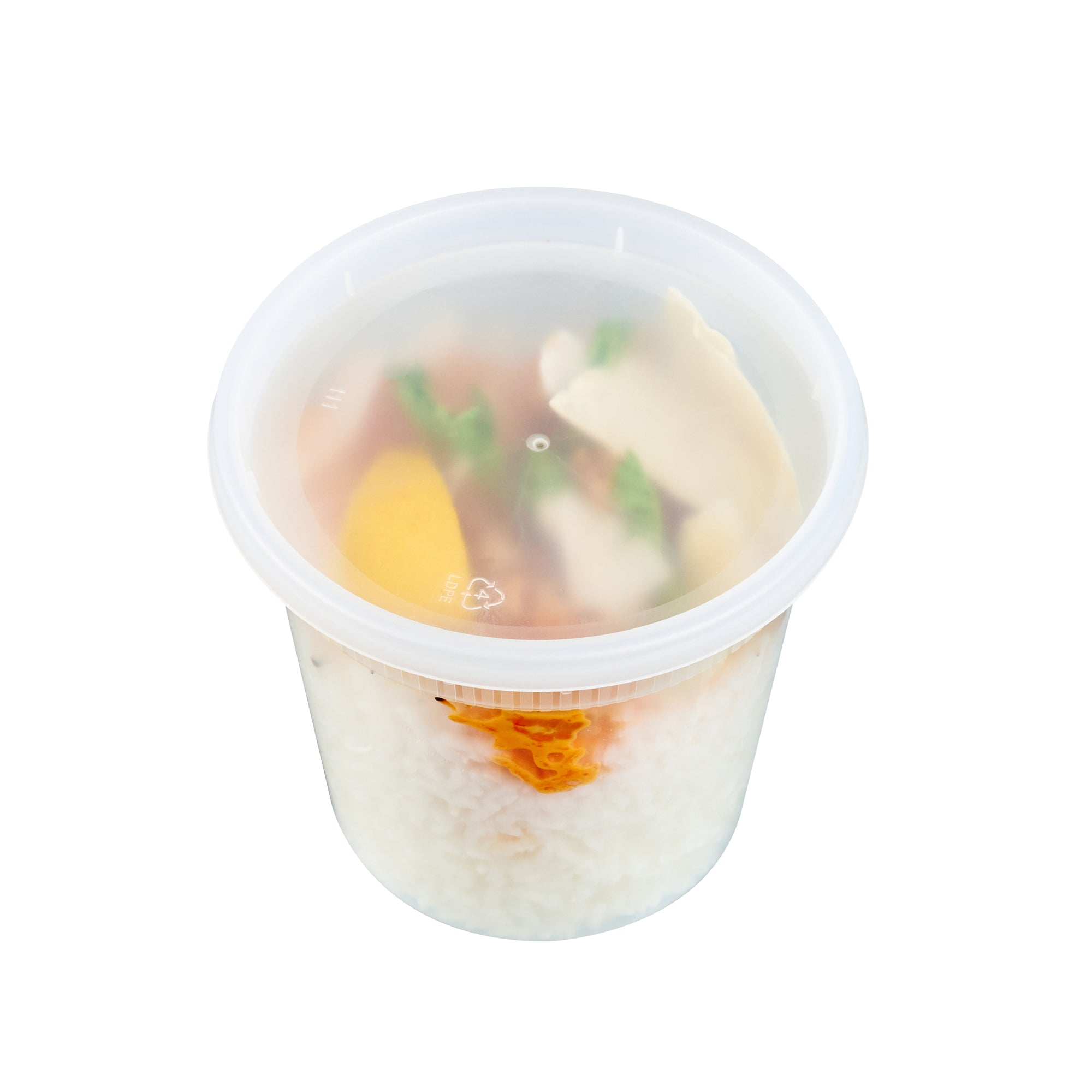 24 oz Clear Plastic Soup Containers with Lids - 25 Pack, Microwave Safe, 4.5