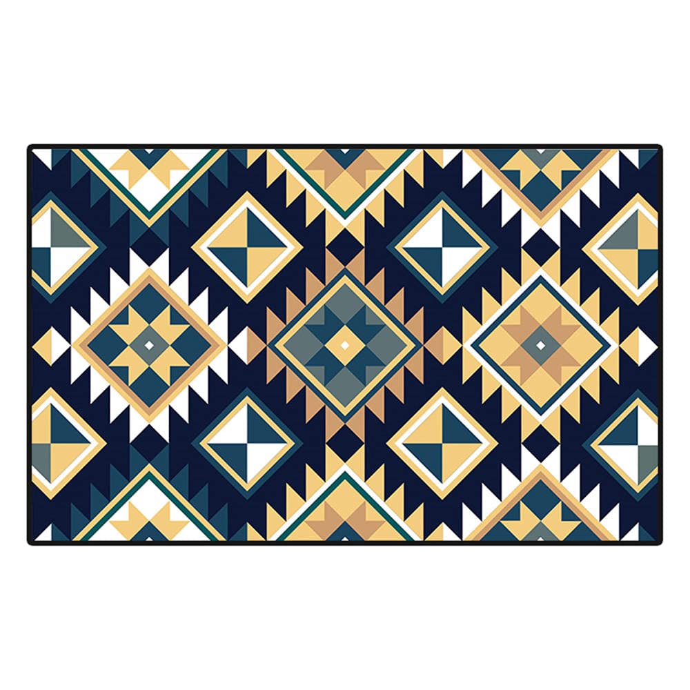 Non-Slip Kitchen Mat 40x120cm - Washable Lightweight Rug for Floor & Counter Protection - Yellow Abstract Design