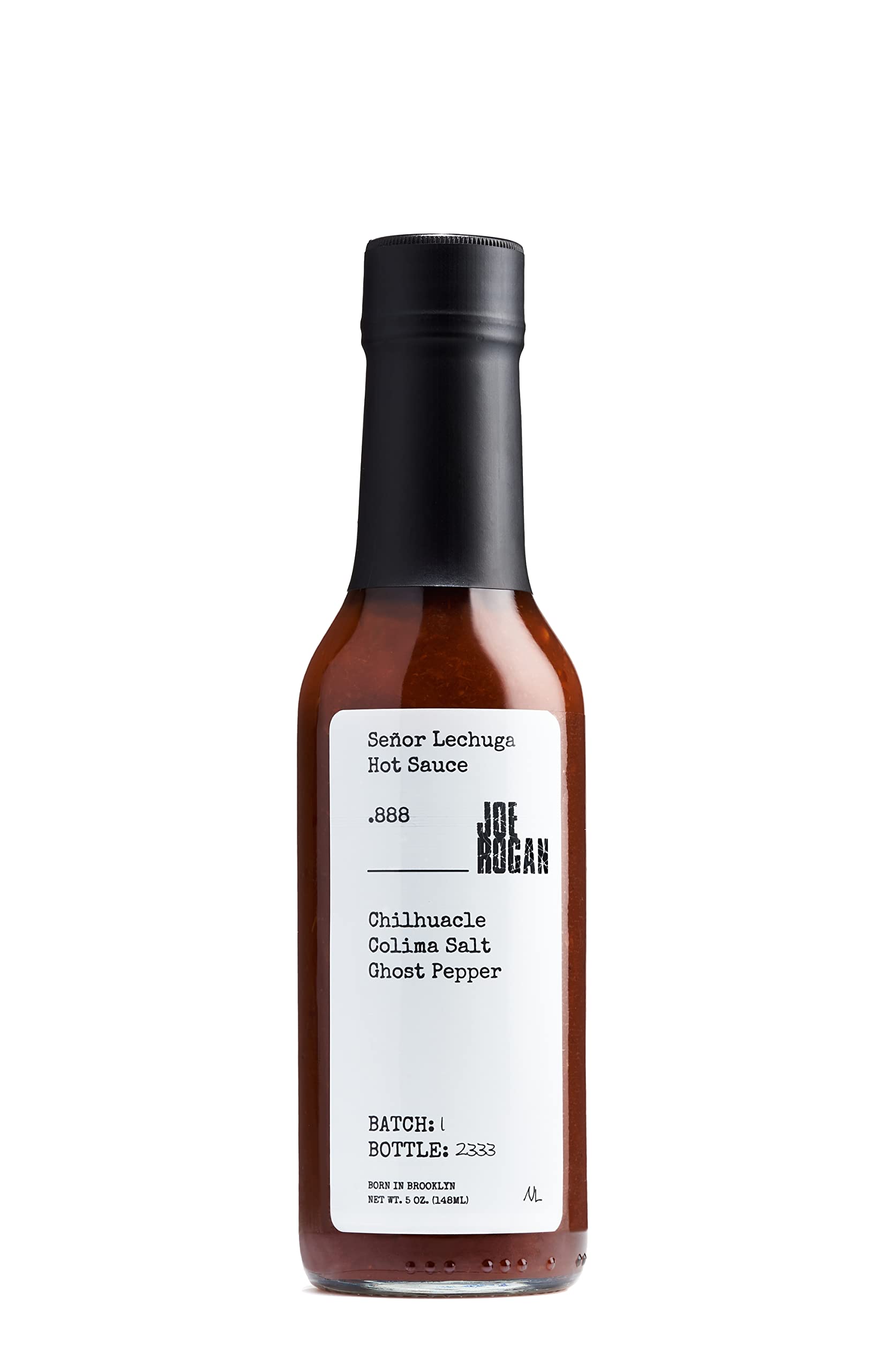Joe Rogan x Señor Lechuga Hot Sauce - Spicy .888 Chilhuacle, Colima Salt & Ghost Pepper Blend - Perfect for Tacos, Wings & BBQ