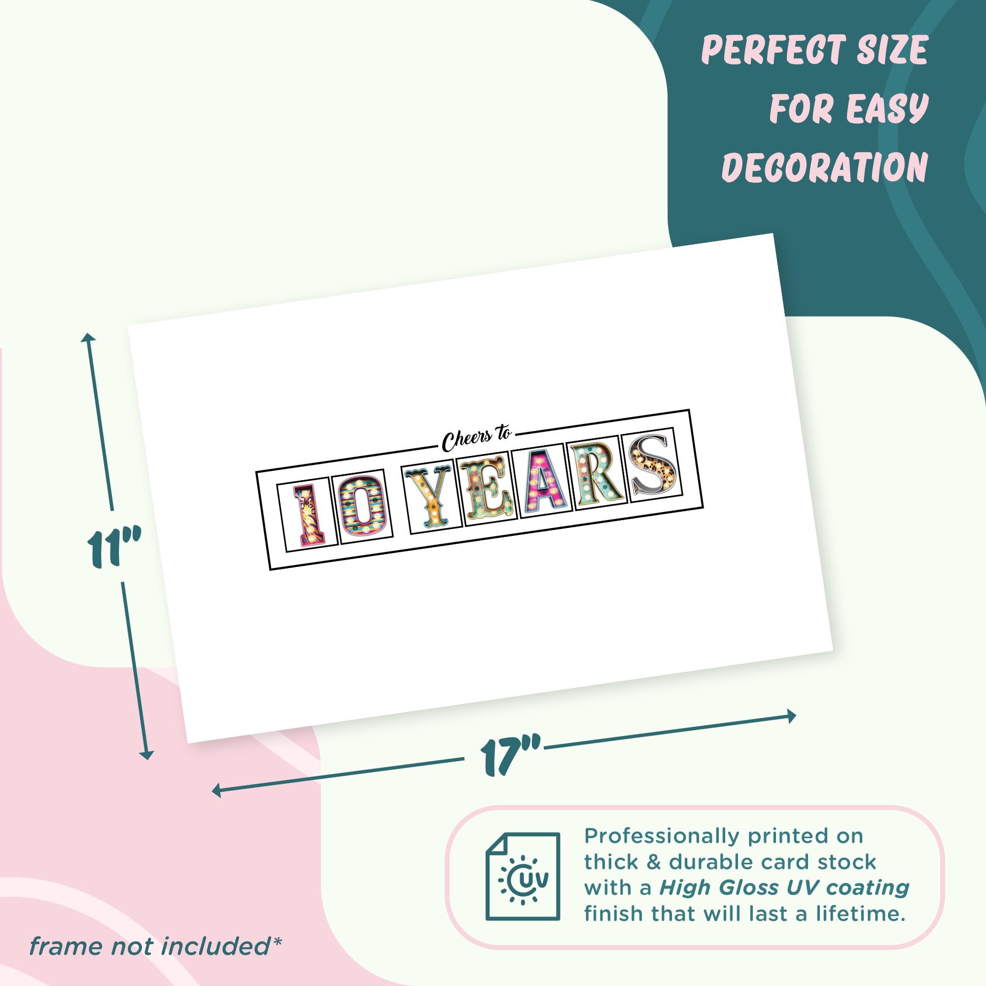 L&O Goods Birthday & Anniversary Party Decorations - 11x17 Signature Board Poster for Guest Book Alternative | Unframed Party Supplies | Perfect for Milestone Celebrations, Weddings & Special Events