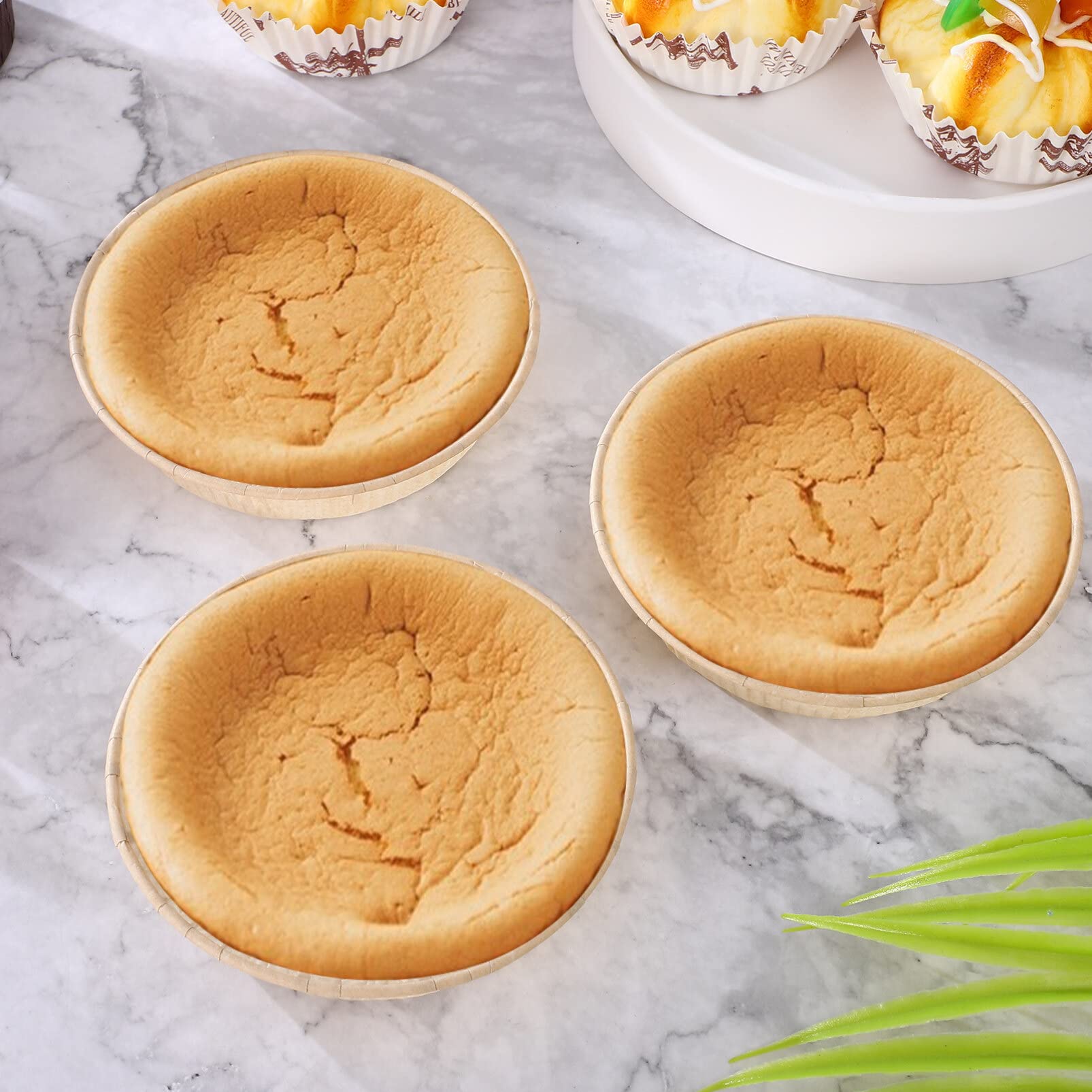 100 Pcs Heavy Duty Nonstick Round Quiche Pans with Fluted Sides - Perfect for Baking Pies, Tarts, Desserts | Ideal for Home Bakers, Professional Chefs & Holiday Cooking