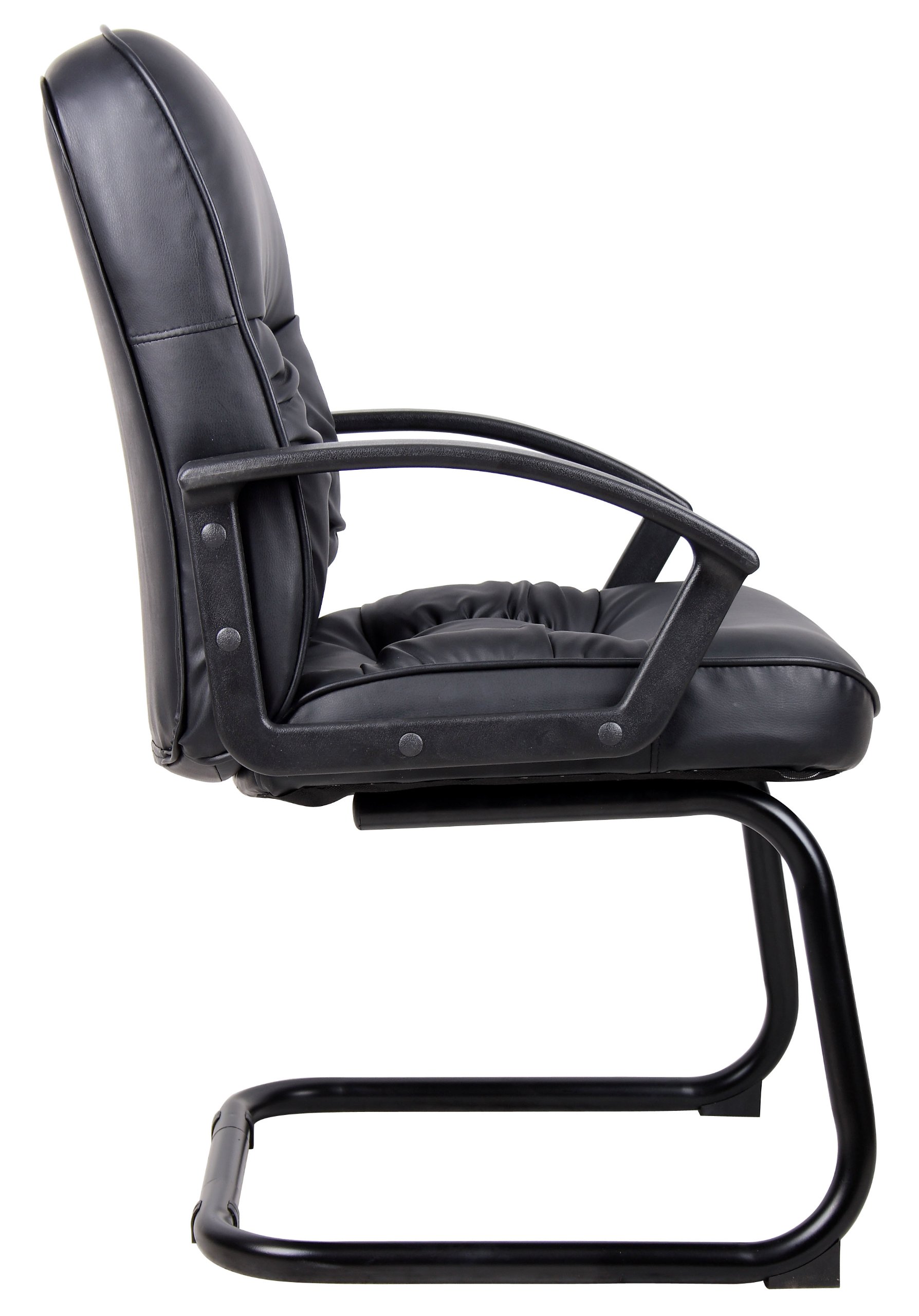 Boss Office Products Guest Chairs - Ergonomic Black Office Seating for Reception, Conference Rooms & Waiting Areas