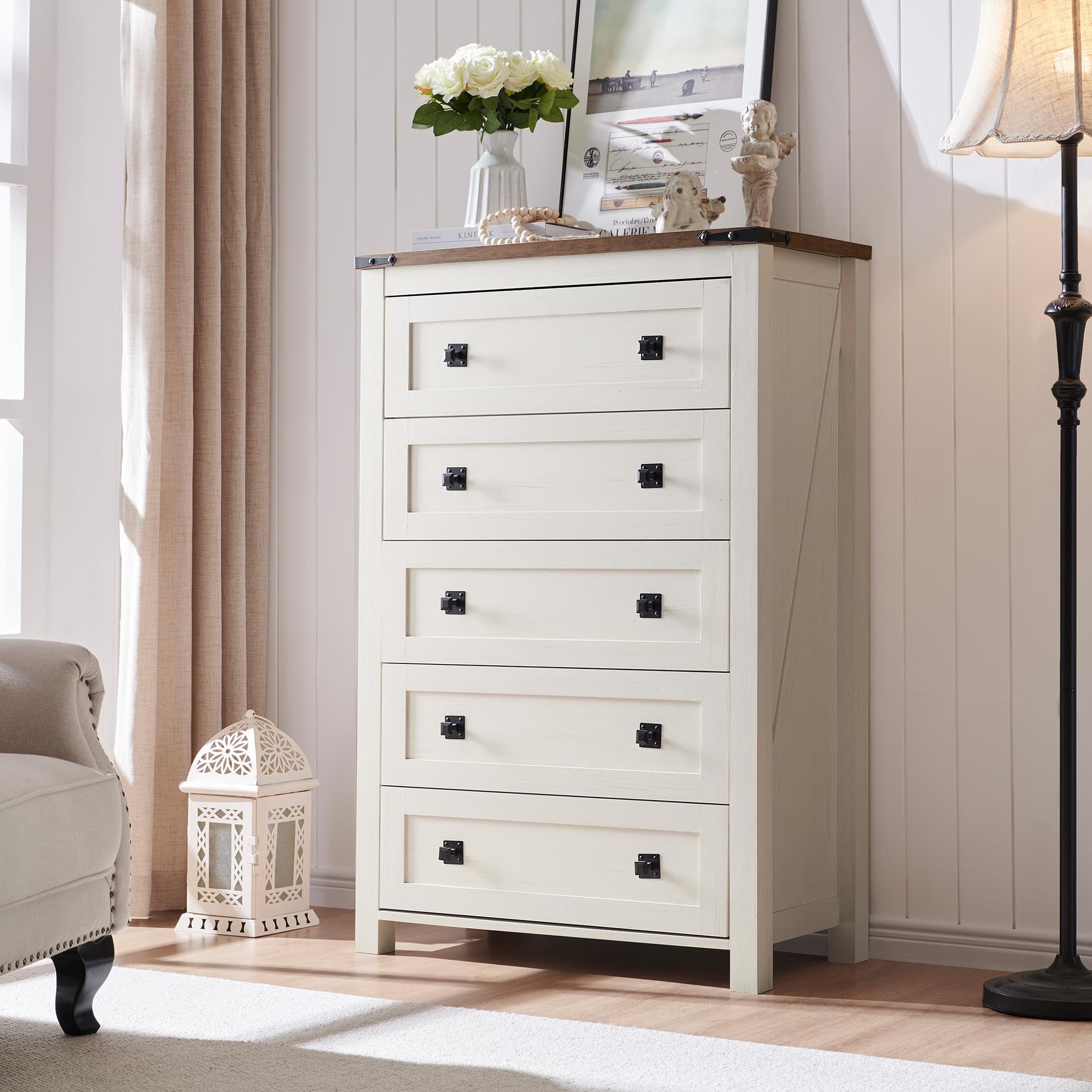 RedLemon Farmhouse 5-Drawer Dresser - 48