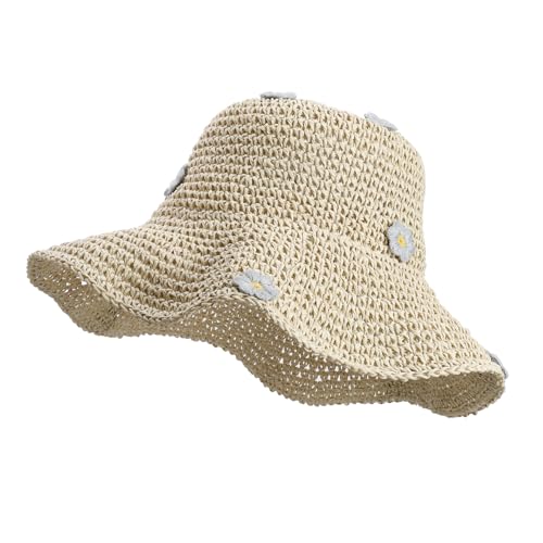 B1： Beige Straw Sun Hat