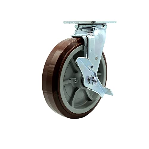 Swivel - Top Lock Brake - Maroon