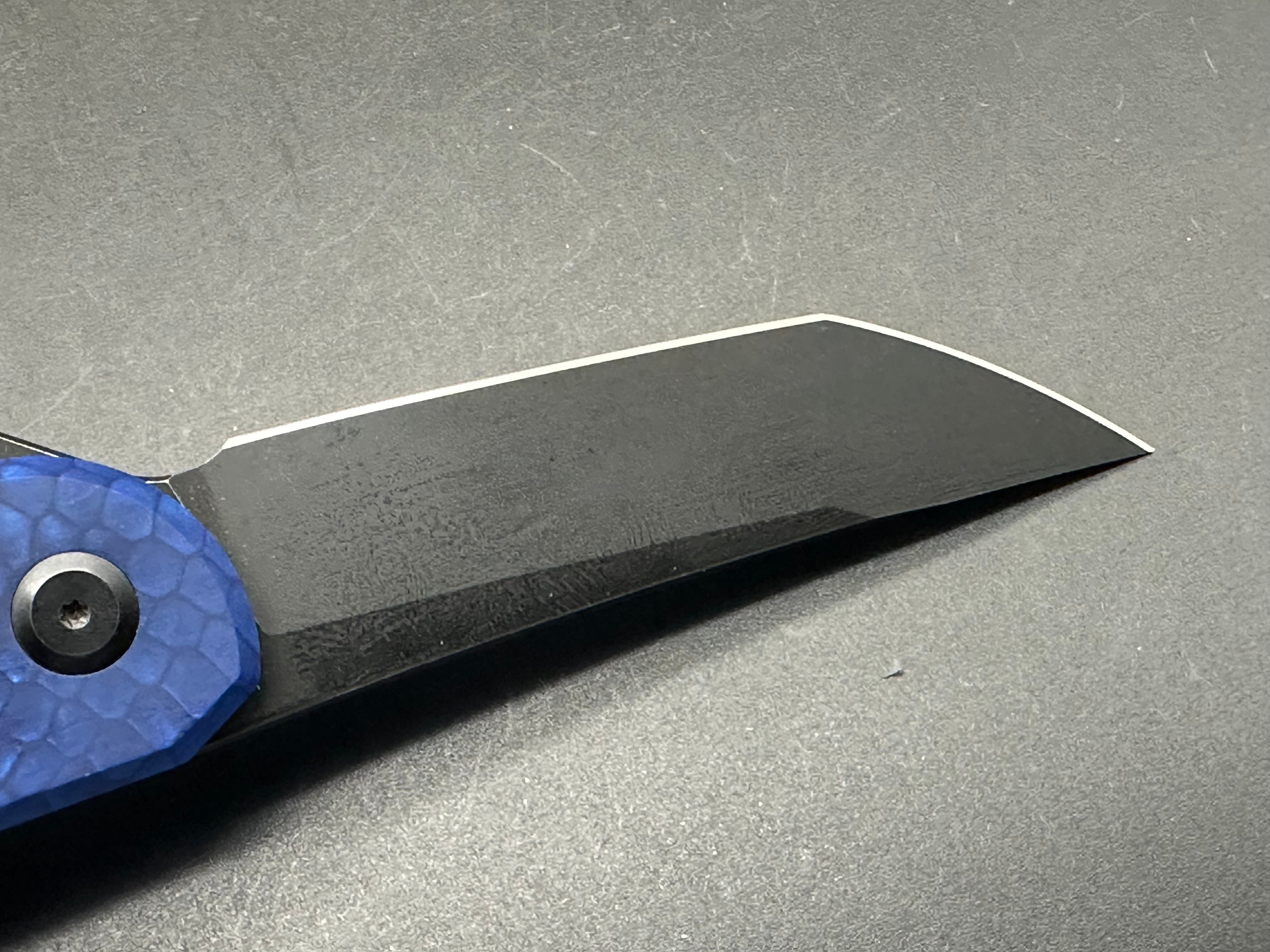 Jake Hoback Radford Frame Lock Folding Knife with Blue Snake Juma Handle - EDC, Outdoor, Camping & Survival Gear