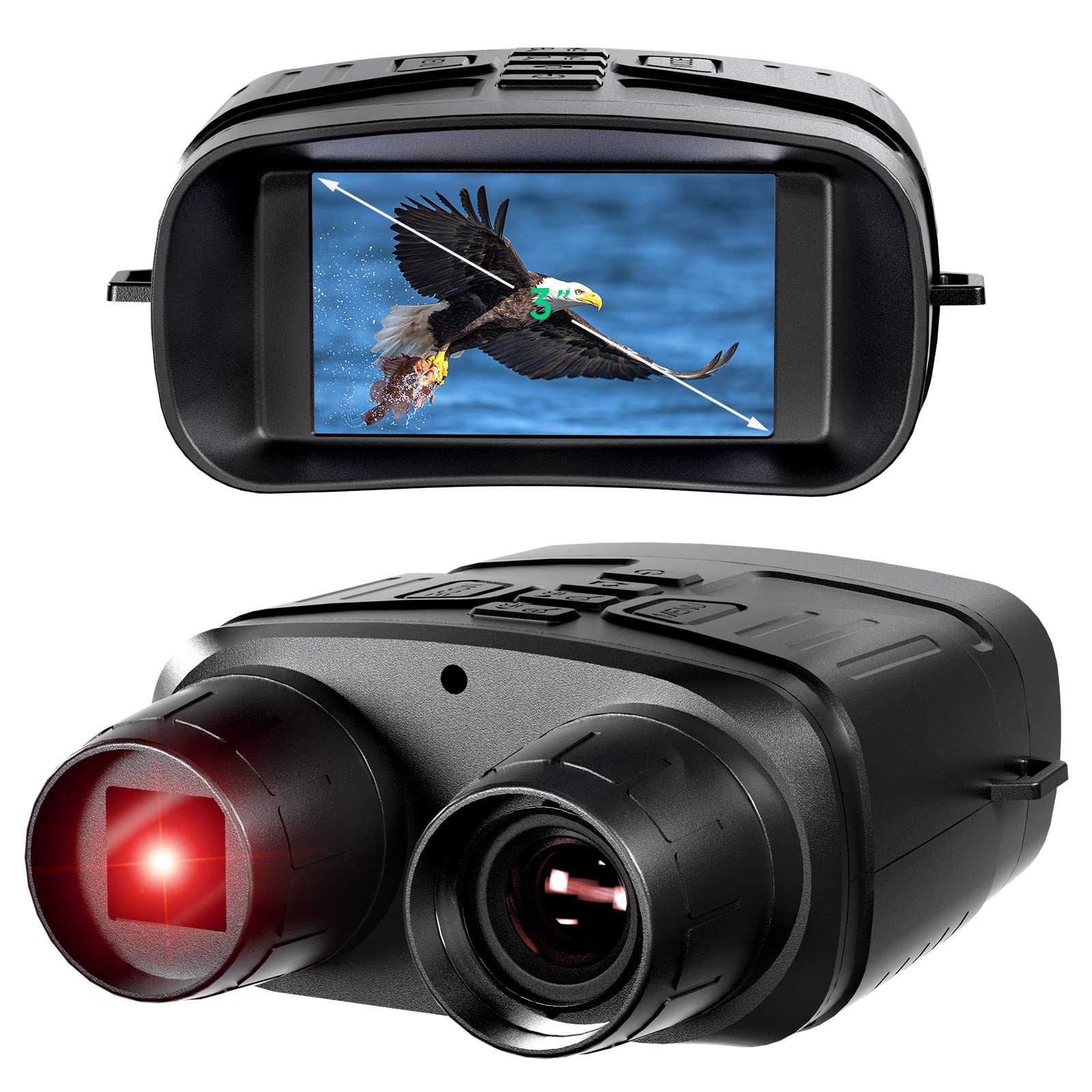 Anyork Rechargeable 4K Infrared Night Vision Goggles for Hunting, Wildlife Observation & Security Surveillance - HD Night Vision Binoculars with Long Battery Life for Outdoor Adventures & Nighttime Activities