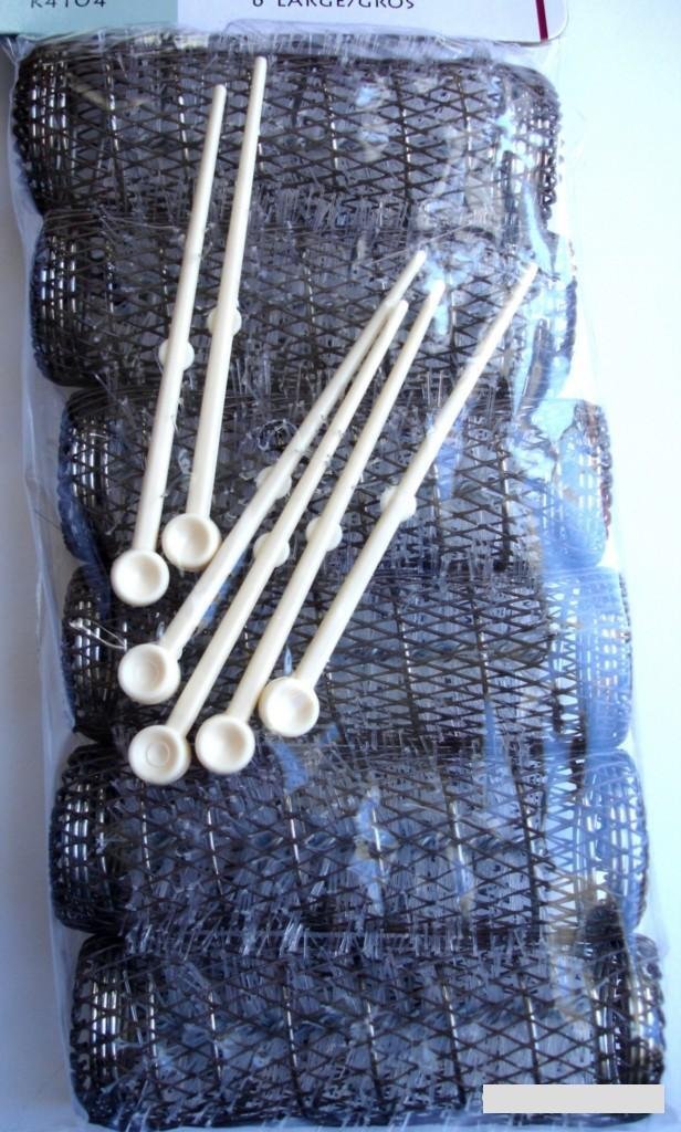 2 Pack Hair Styling Brush Rollers & Pins - 12 Soft Bristle Hair Curlers (7/8