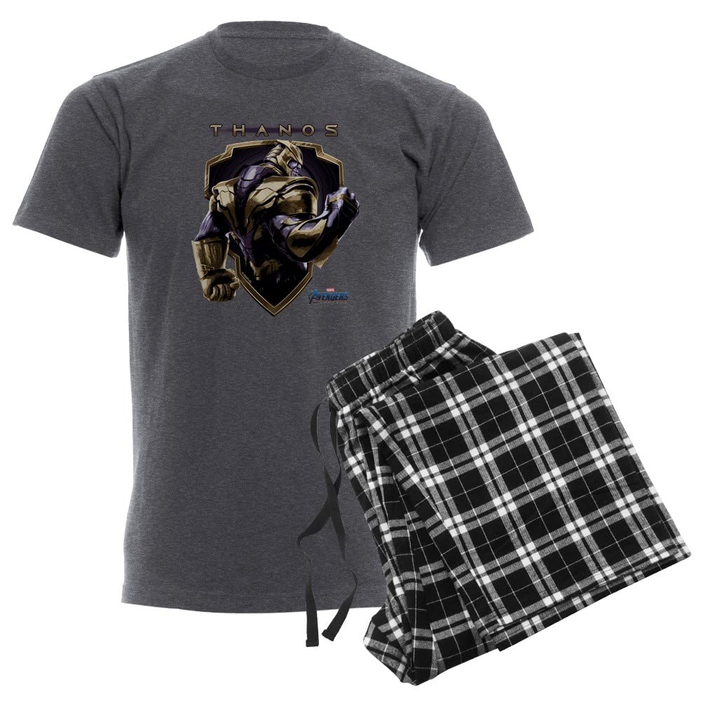 Thanos Men's Novelty Pajama Set - Soft Charcoal Gray Sleepwear for Marvel Fans | Perfect for Cosplay, Halloween & Movie Nights