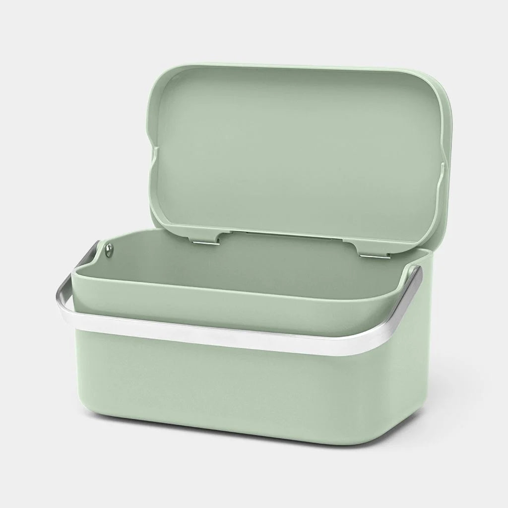 Eco-Friendly Food Waste Caddy Bin - Jade or Grey - Perfect for Kitchen Composting & Organic Waste Disposal