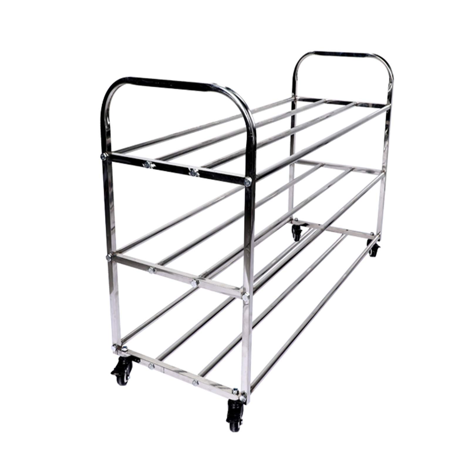 3/5-Tier Large Rolling Sports Ball Storage Cart - Basketball Rack Holder for Garage, Gym, School & Home Organization | Portable Ball Organizer for Basketballs, Soccer Balls, Volleyballs & More | Perfect for Sports Equipment Storage & Space Saving