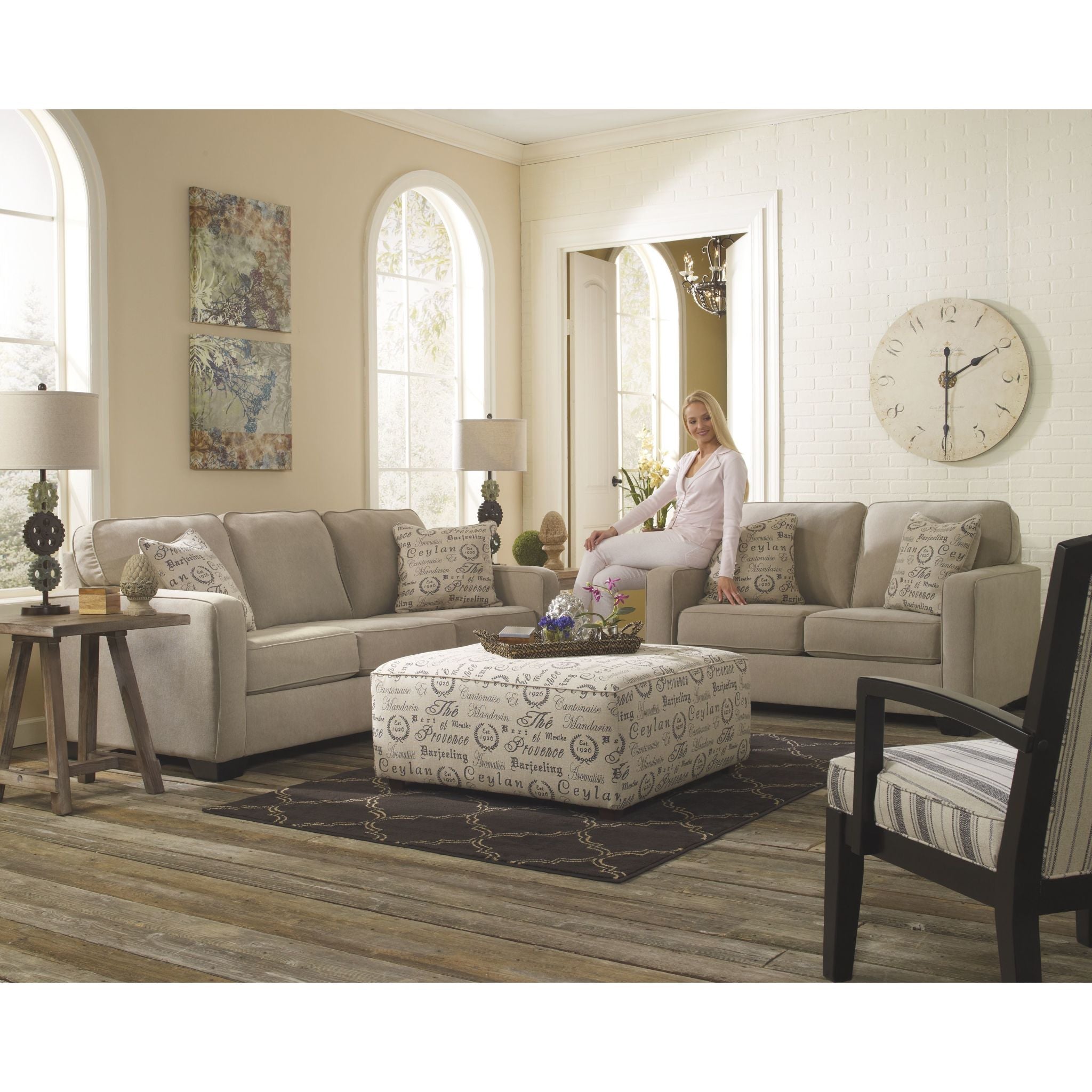 Alenya Sofa - Modern 3-Seater Fabric Couch for Living Room, Comfortable and Stylish Home Furniture - Perfect for Family Gatherings, Movie Nights, and Relaxing