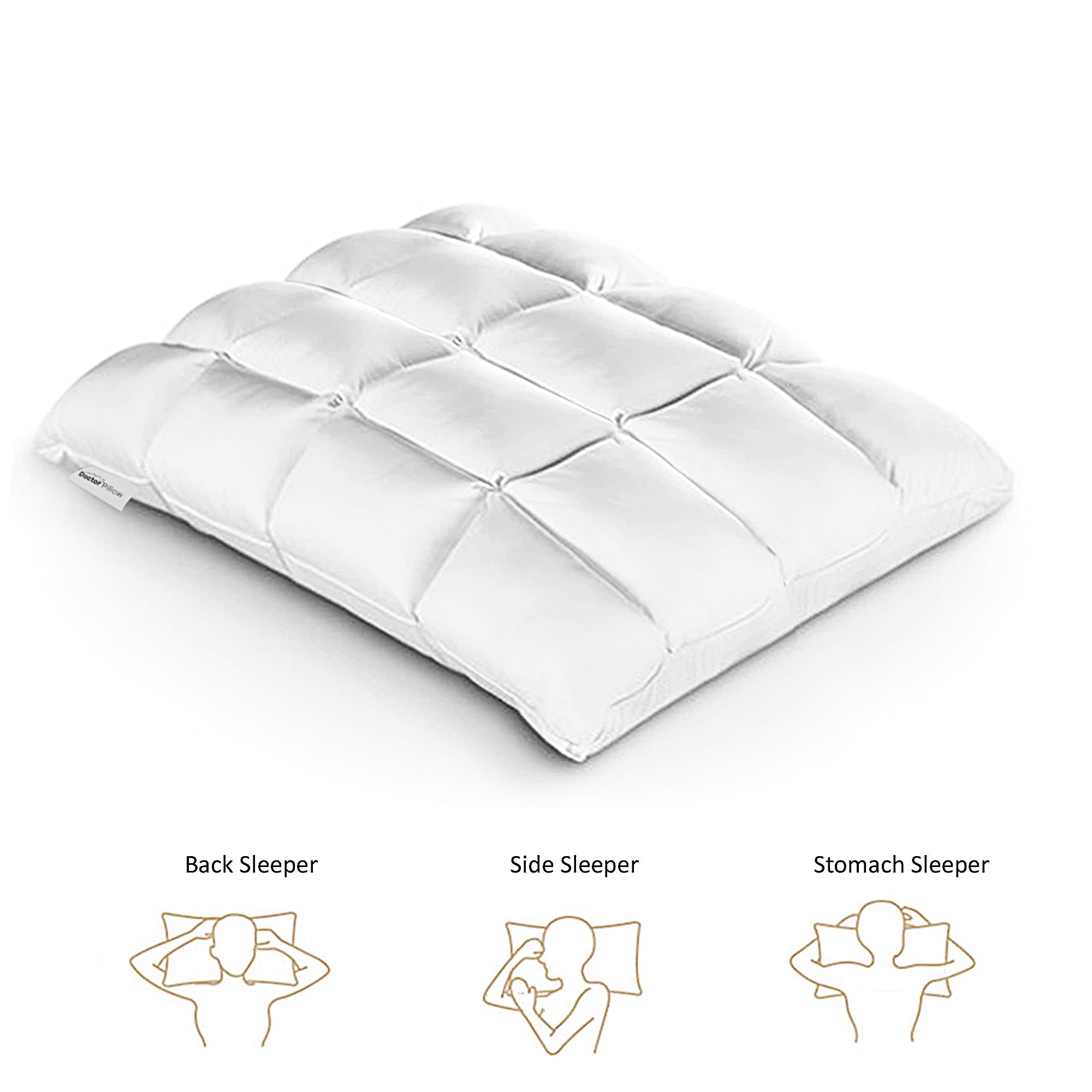 Doctor Pillow Hybrid Ice Pillow - Cooling Gel Memory Foam Pillow for Neck Pain Relief, Hot Sleepers & Migraine Sufferers - Perfect for Side, Back & Stomach Sleepers
