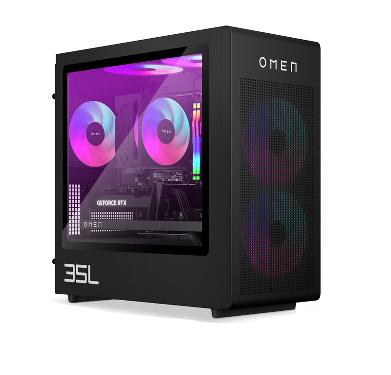 OMEN GT16-0066m Gaming Desktop PC - AMD Ryzen 7, 16GB RAM, 1TB SSD, NVIDIA GeForce RTX 4060, Windows 11 Home - Powerful Gaming & Streaming Computer for Esports & VR Gaming