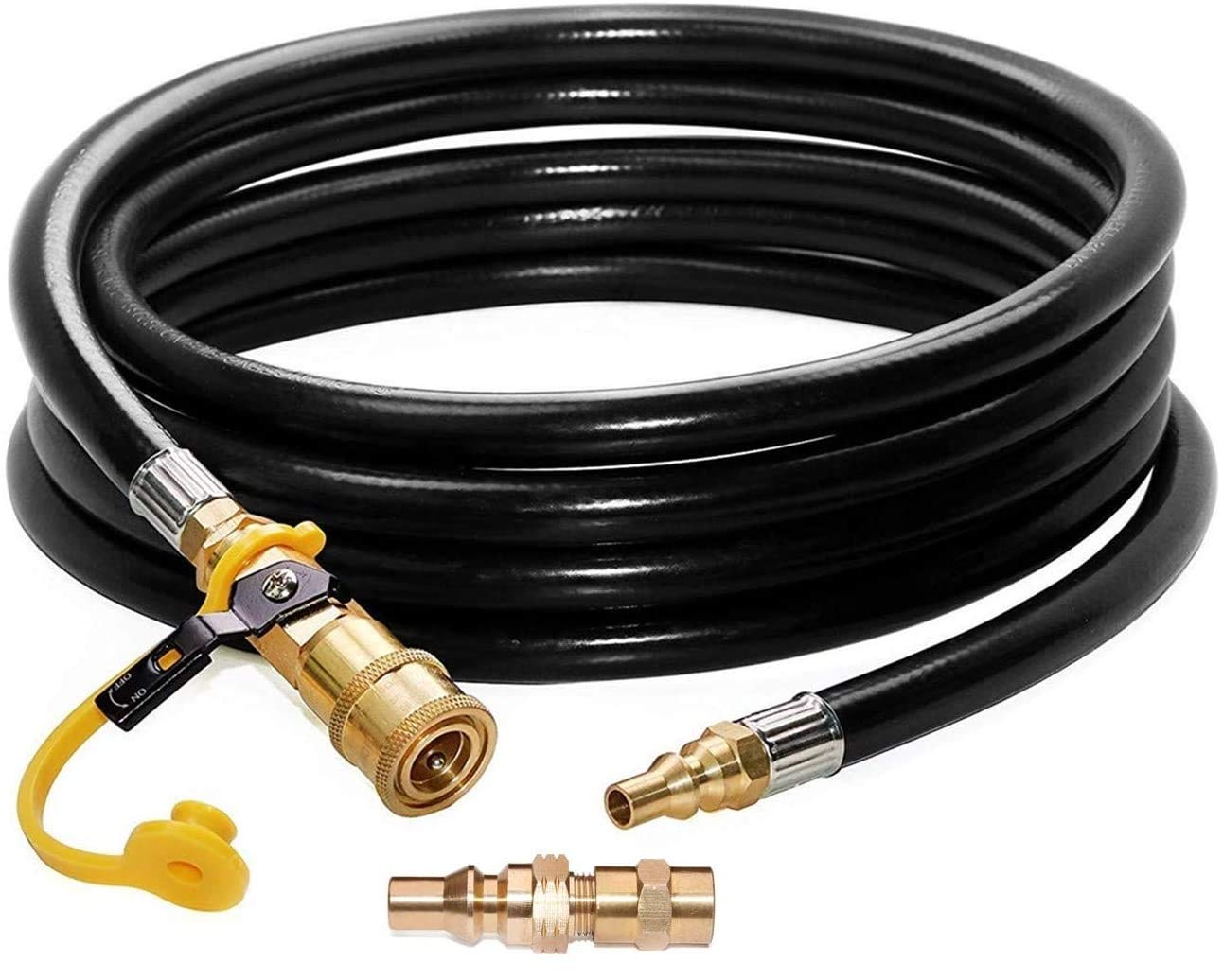DOZYANT 12FT Propane Quick Hose Disconnect Conversion Kit for Weber Q Grill - Easy RV Trailer Low Pressure System Connection - Perfect for Outdoor Camping, Tailgating & Backyard BBQs