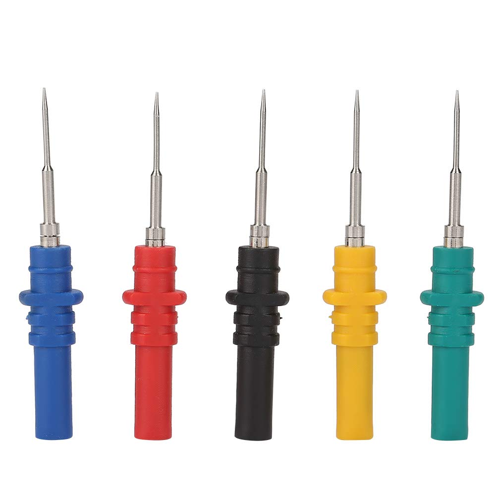 HT307A Automotive Probe Set - Oscilloscope Electrical Test Pins with Banana Plug & 20 Replacement Tips for Circuit Board Repair | DIY Electronics, Car Diagnostics, PCB Testing Tools