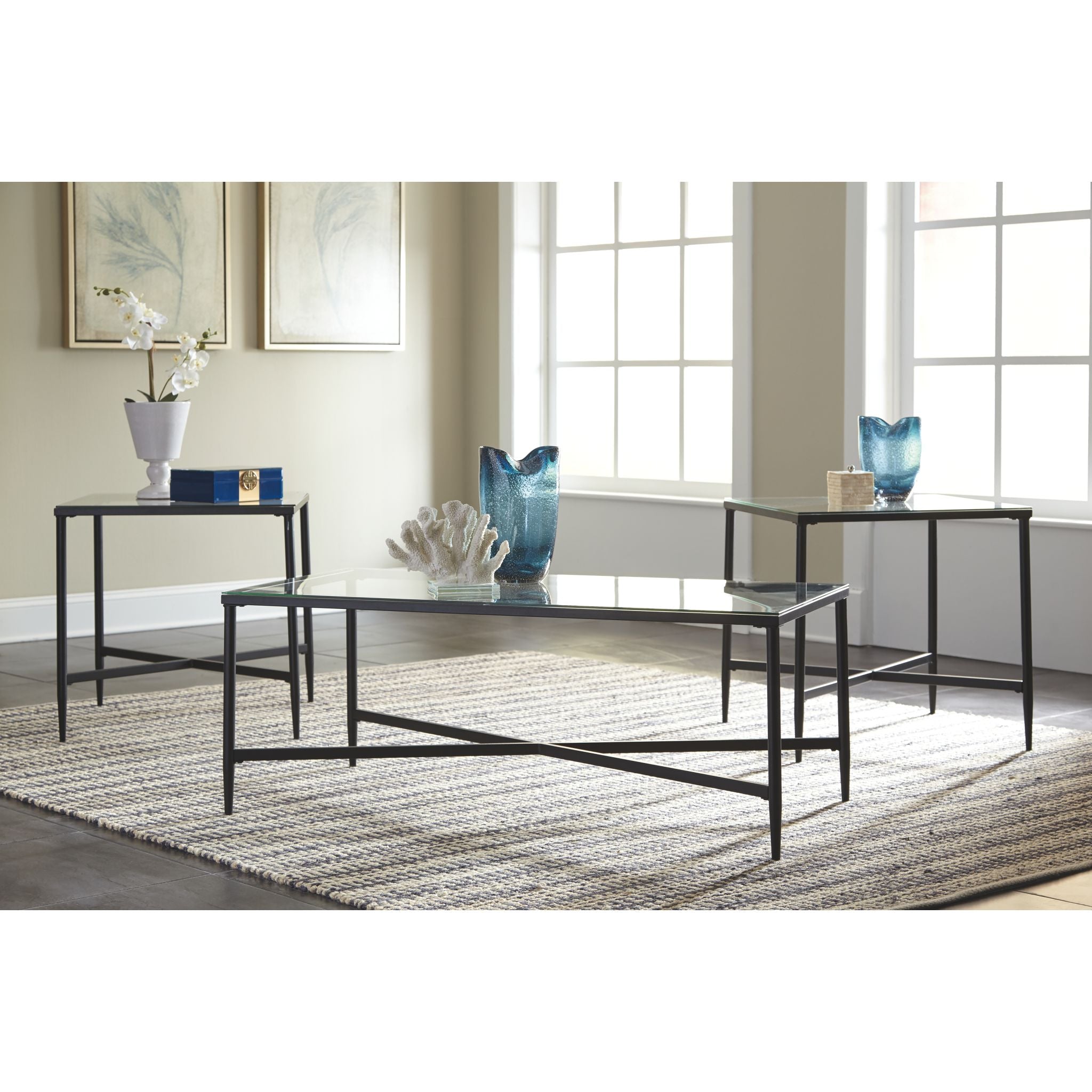 Augeron 3-Pack Black Folding Tables - Portable & Sturdy for Indoor/Outdoor Use, Parties, Camping, and Events
