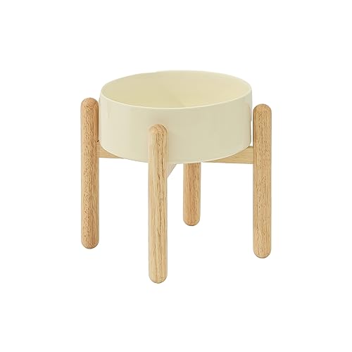 Single Bowl with Stand - Beige