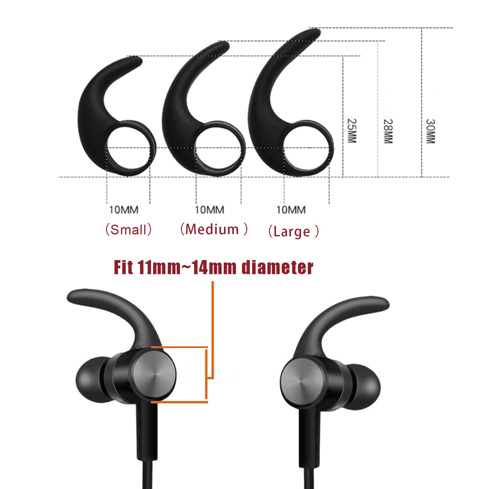 Silicone Earbud Tips for Beats/Sony/JVC - 3 Pairs for Sports & Workouts