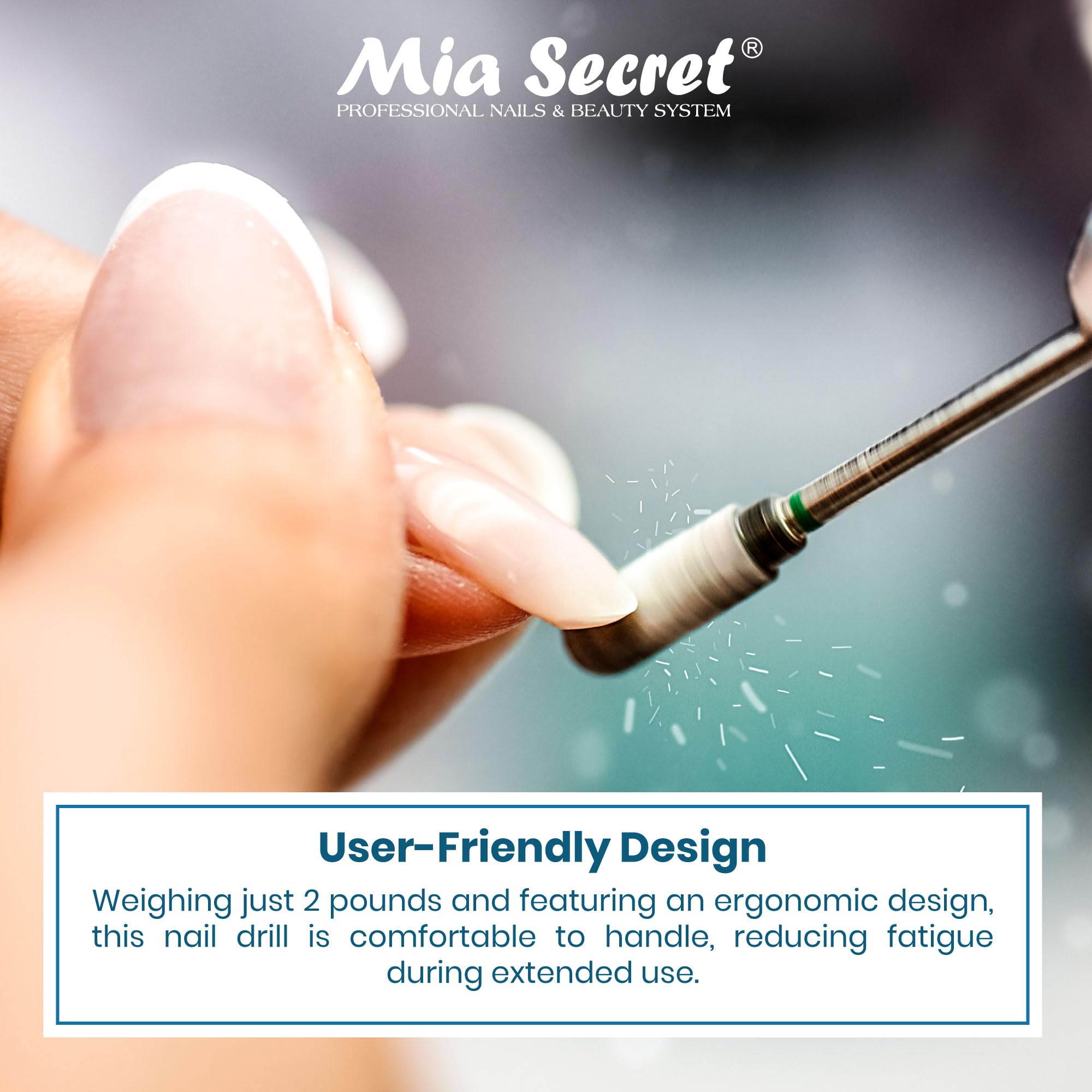 MIA SECRET Professional Nail Drill Machine - 30,000 RPM High Speed PRO-284 for Acrylic, Gel & Nail Art | Perfect for Salon & Home Manicure/Pedicure