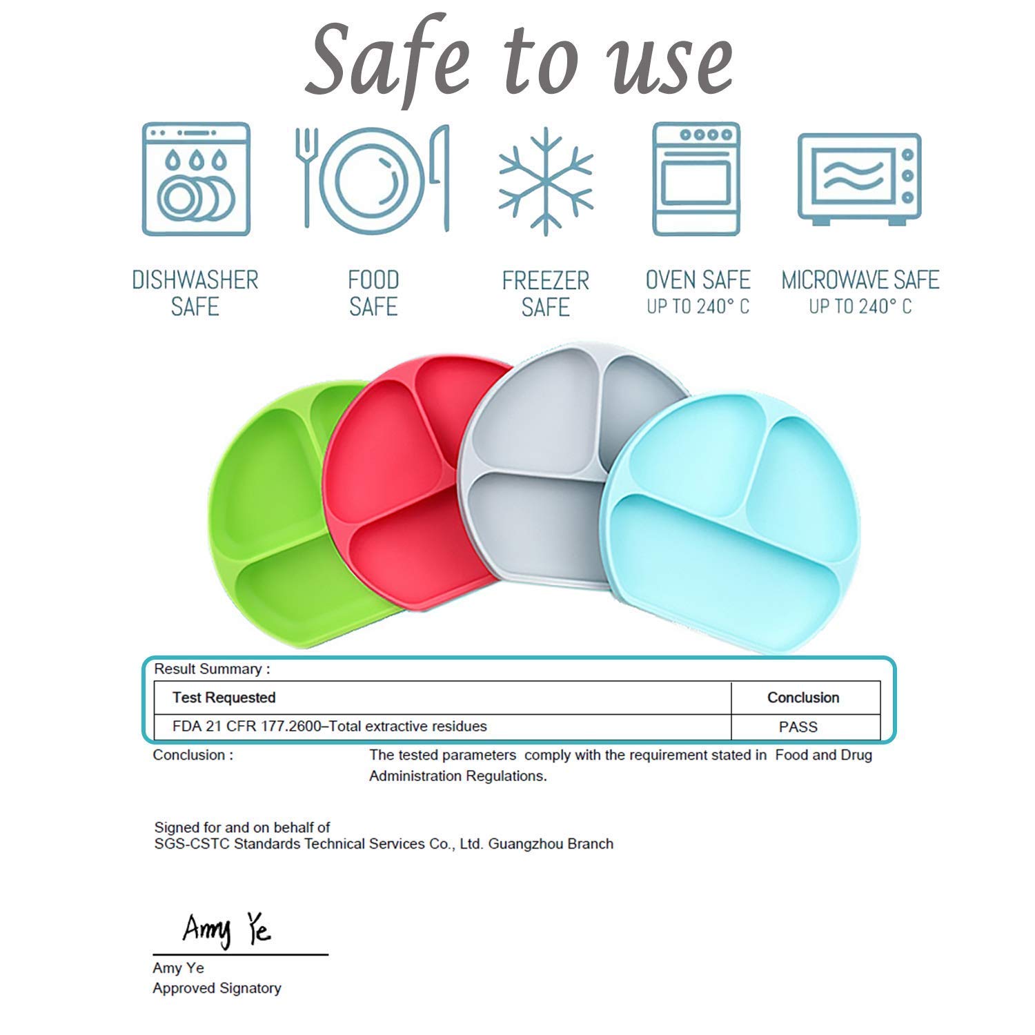 Non-Slip Silicone Baby Plates - BPA Free Suction Bowls for High Chairs & Tables - Toddler Mealtime Essentials