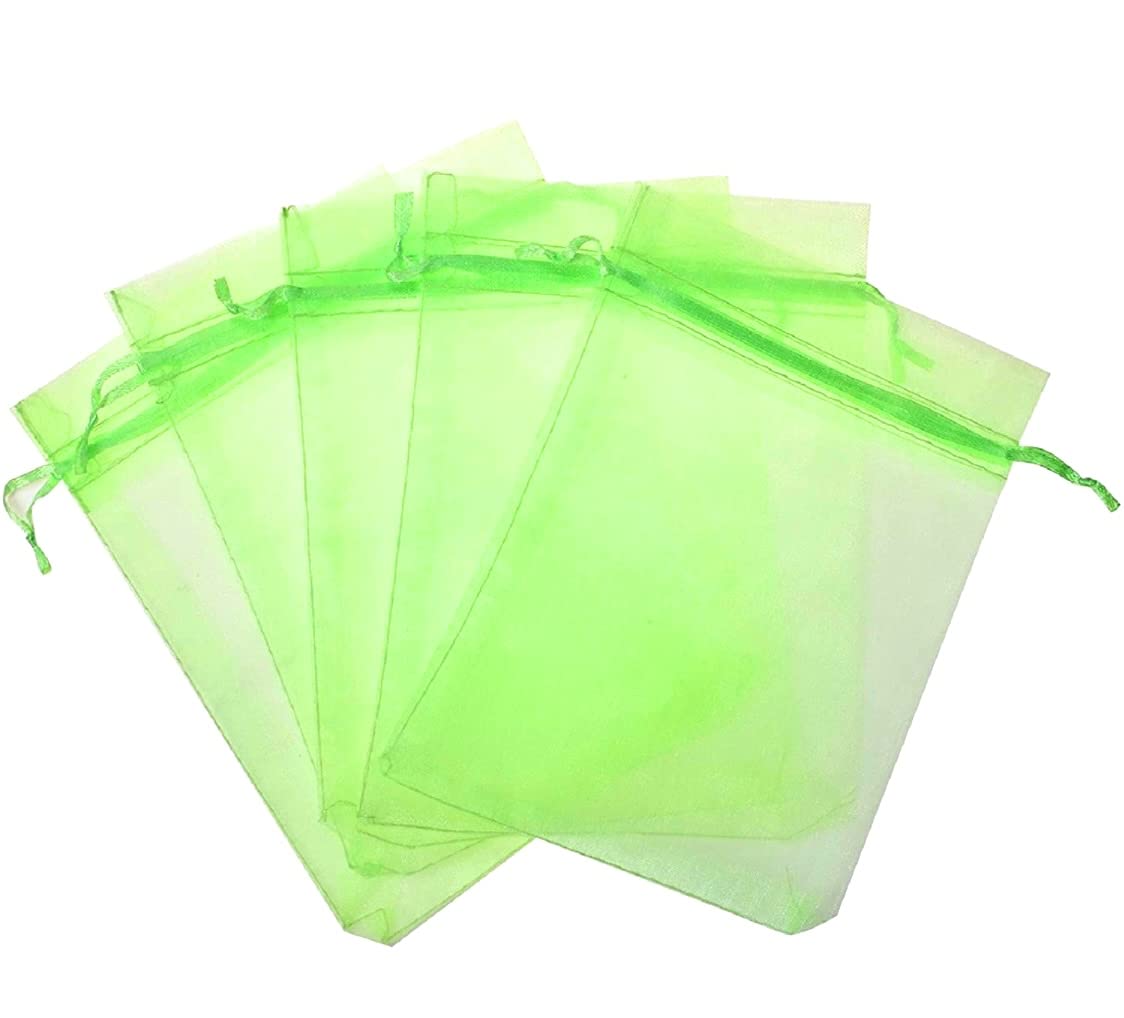 6 Pack Light Green Organza Gift Bags - Perfect for Wedding Favors, Party Decorations, Jewelry Packaging & DIY Crafts
